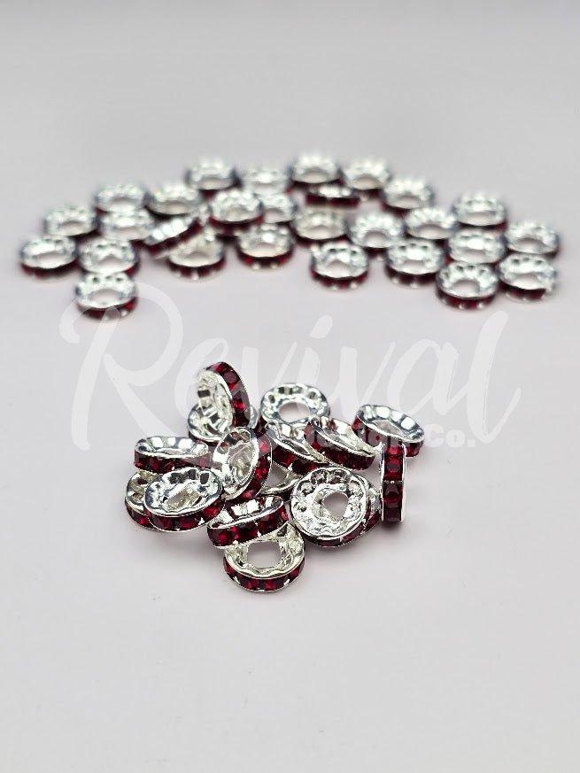 LARGE HOLE 10mm Rhinestone Spacers - Immortal