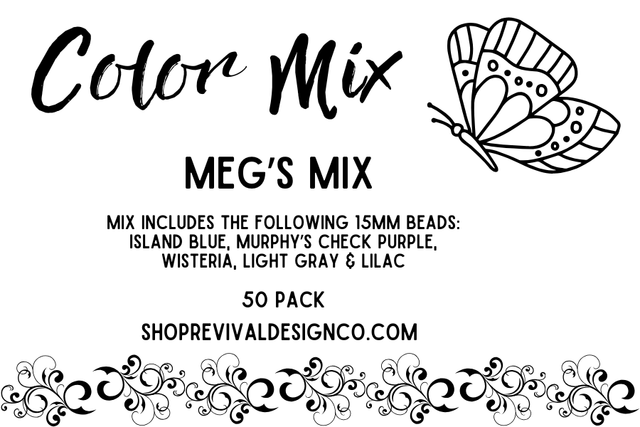 Meg's Color Mix - 15mm Silicone Beads - 50 Pack