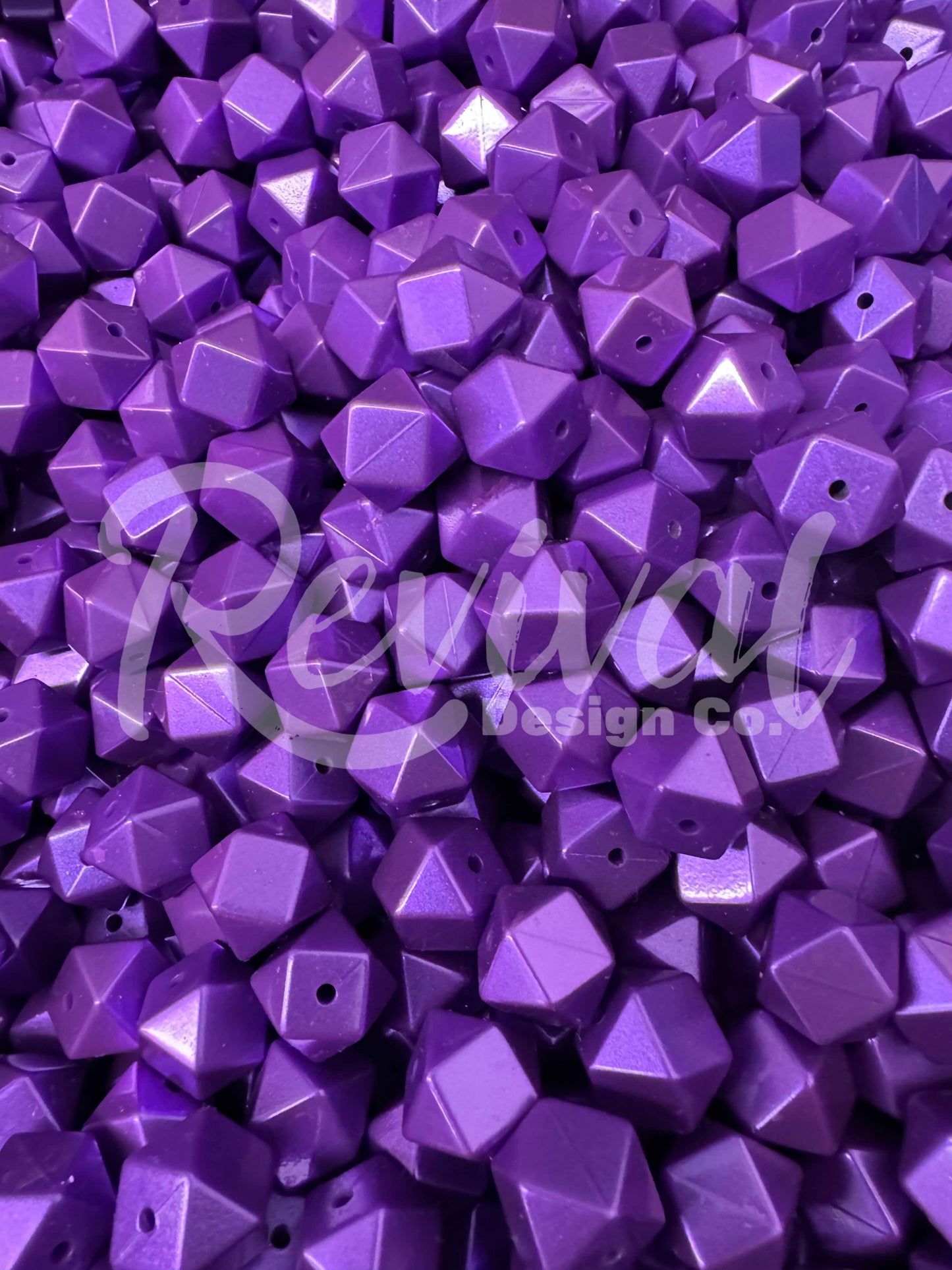 Dragon's Egg - 14mm Metallic Silicone Hexagon