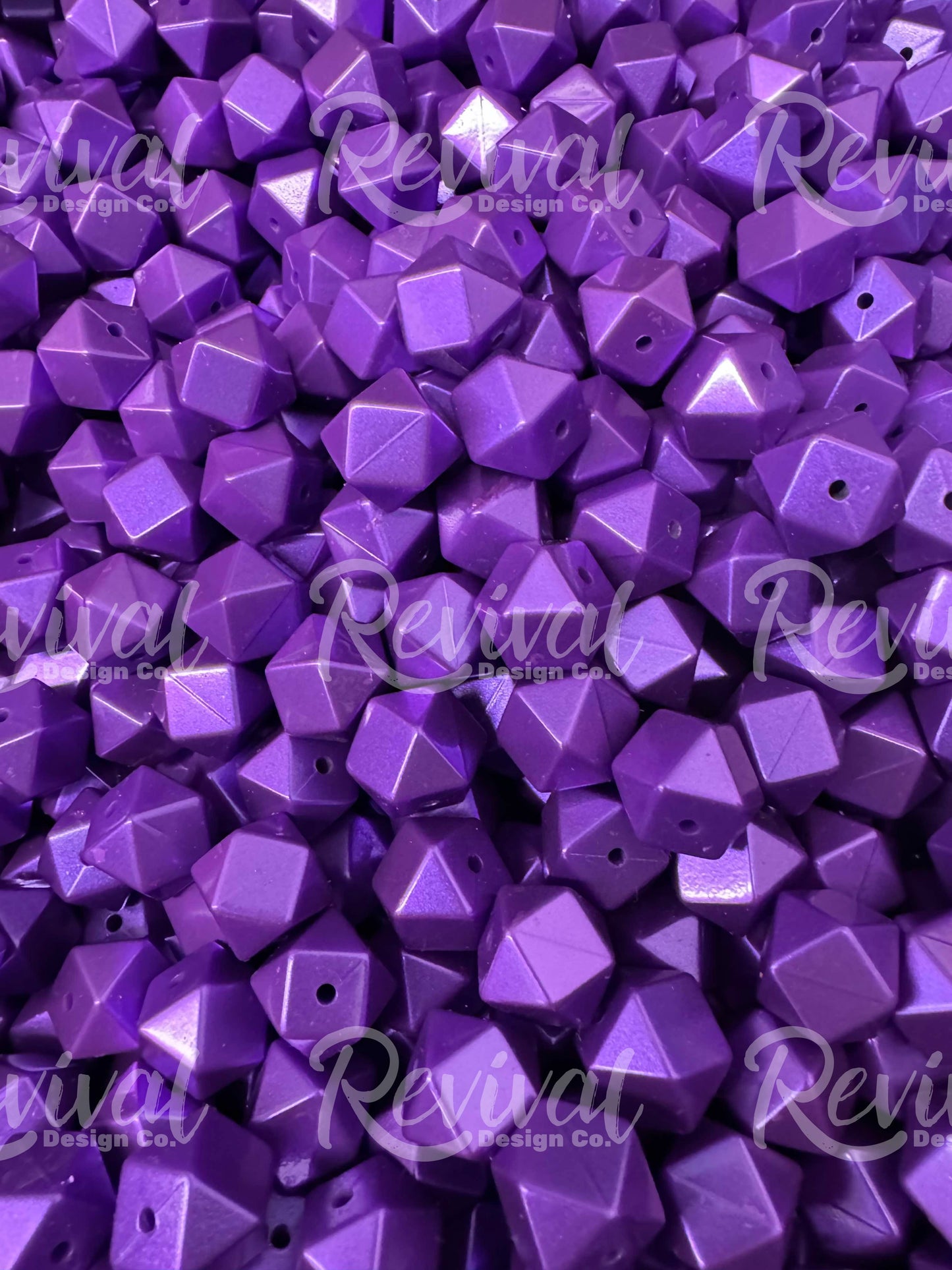 Dragon's Egg - 14mm Metallic Silicone Hexagon