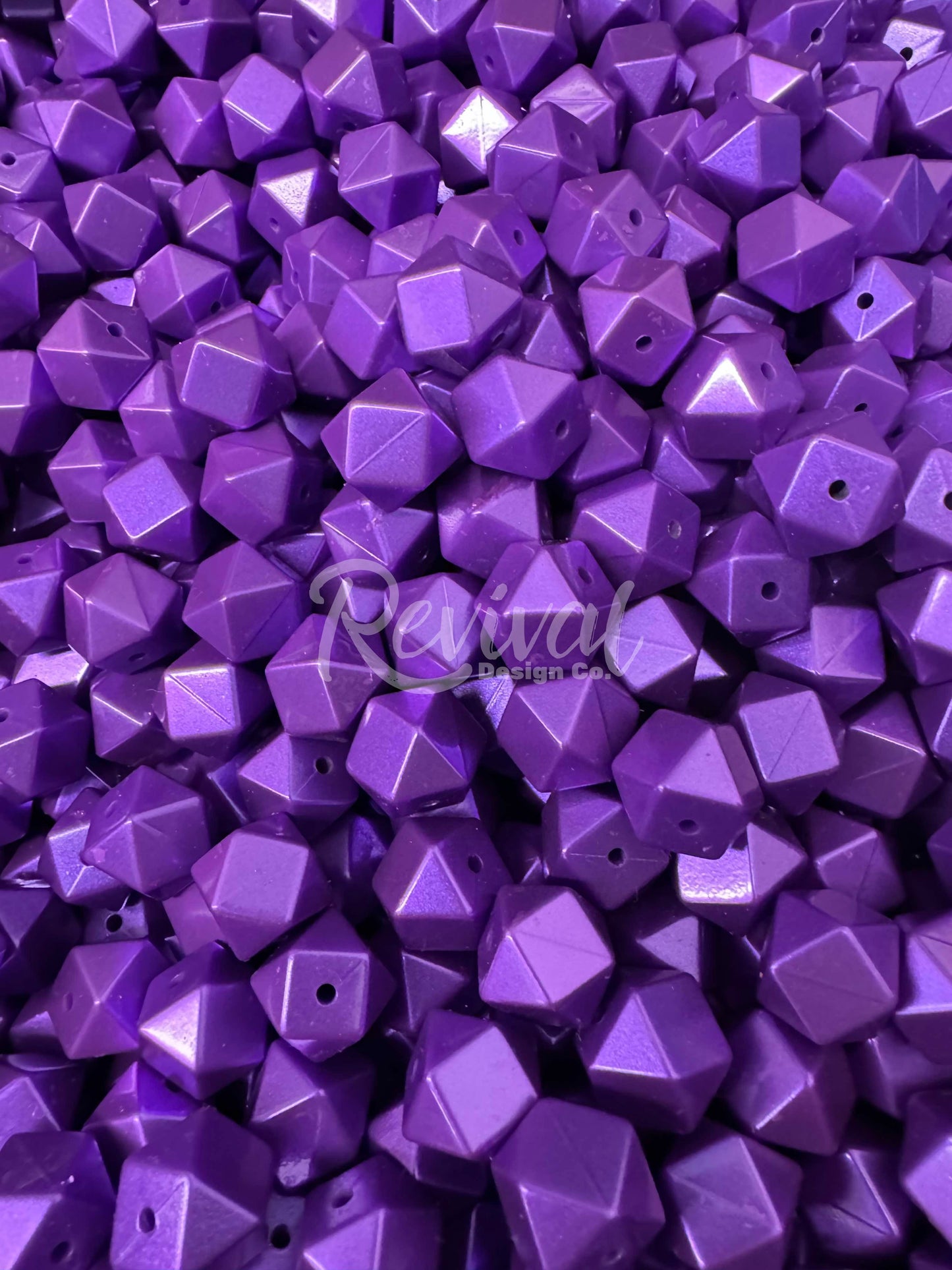Dragon's Egg - 14mm Metallic Silicone Hexagon