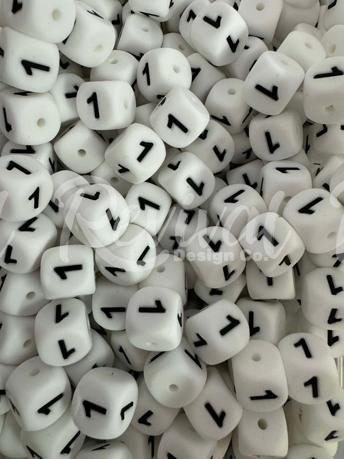 "1" - 12mm Silicone Number Bead