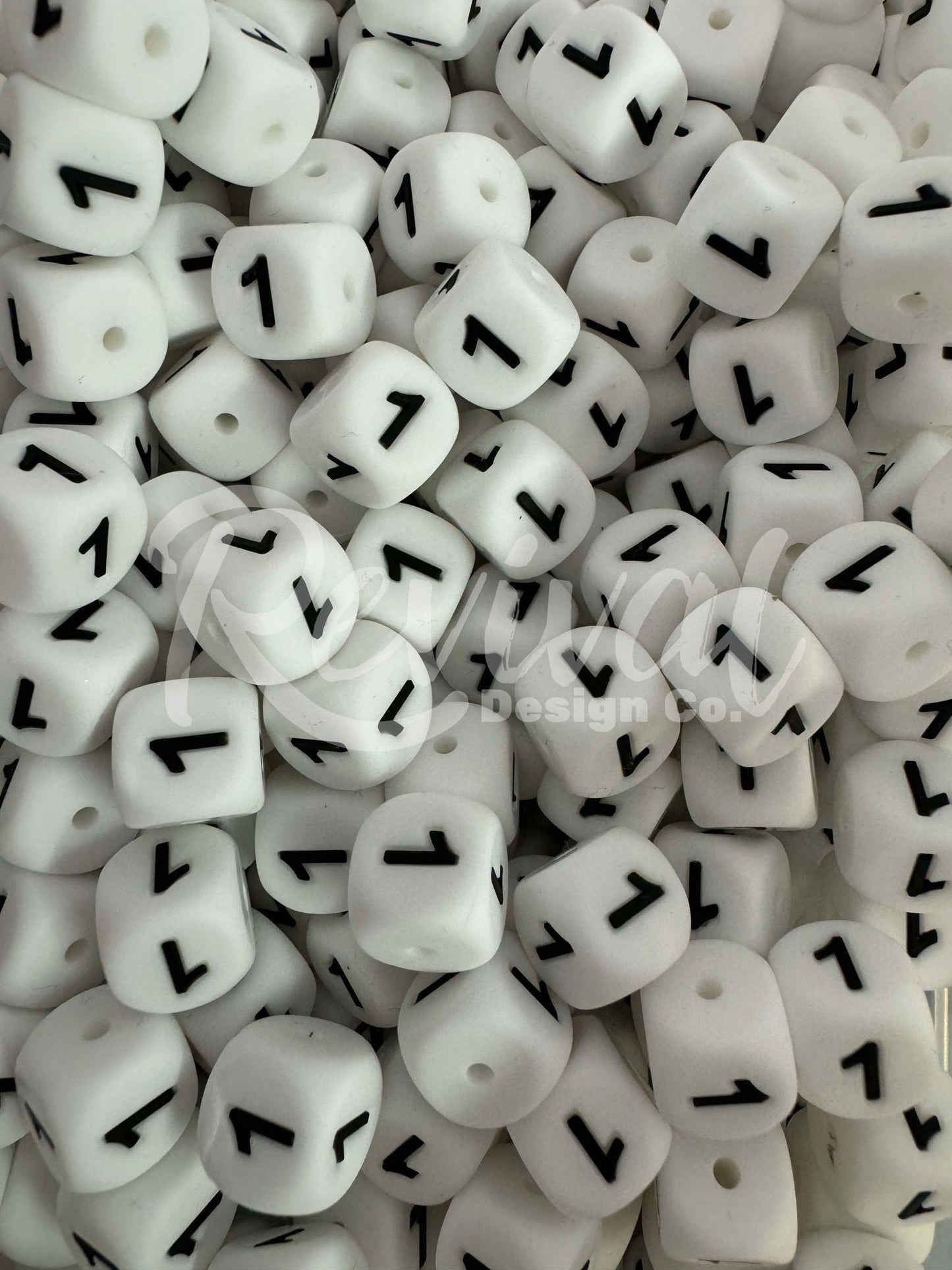 "1" - 12mm Silicone Number Bead