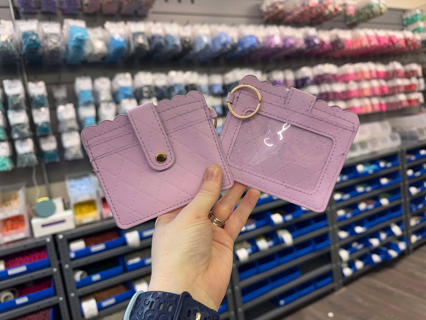 Printed Wallet - Purple Quilted