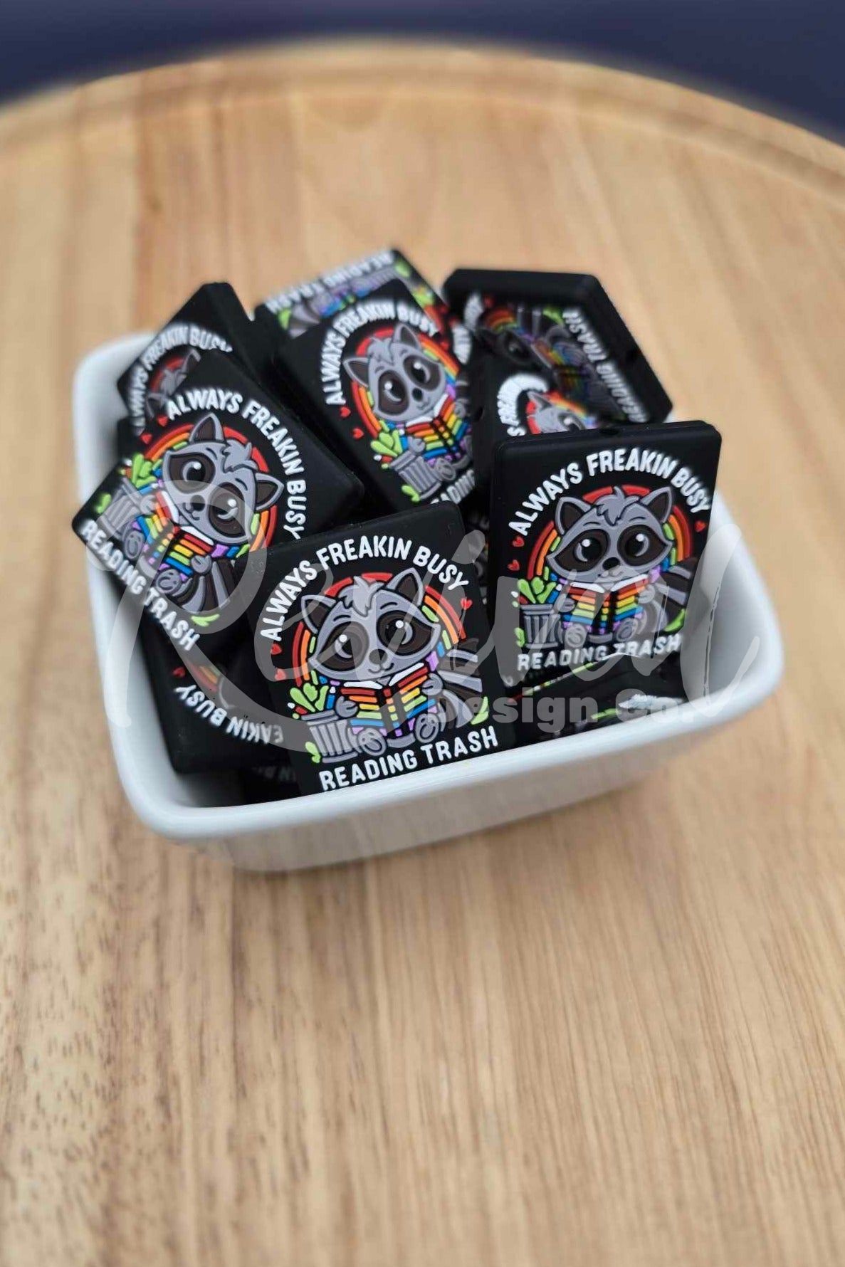 Reading Trash - Silicone Focal Bead