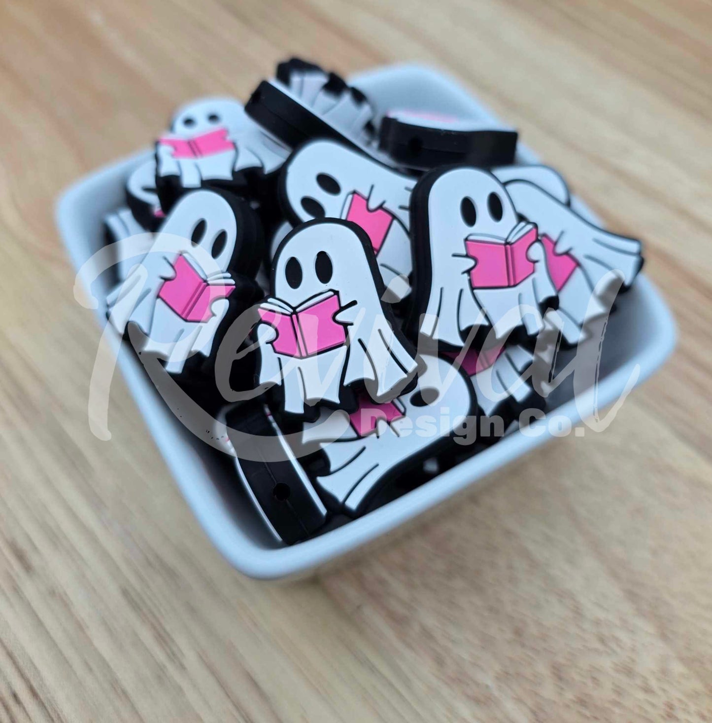 Reading Ghostie - Silicone Focal Bead