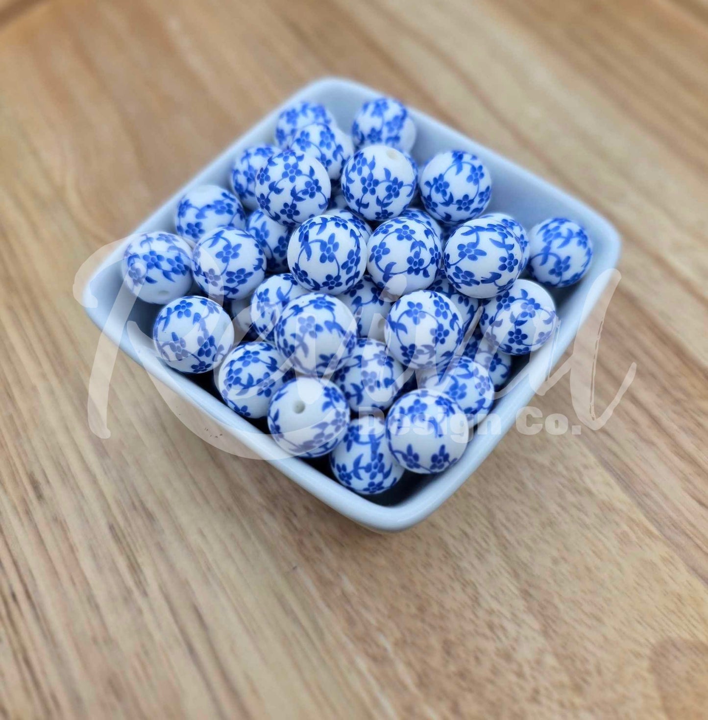 15mm Patterned Silicone Bead - Soci-a-TEA