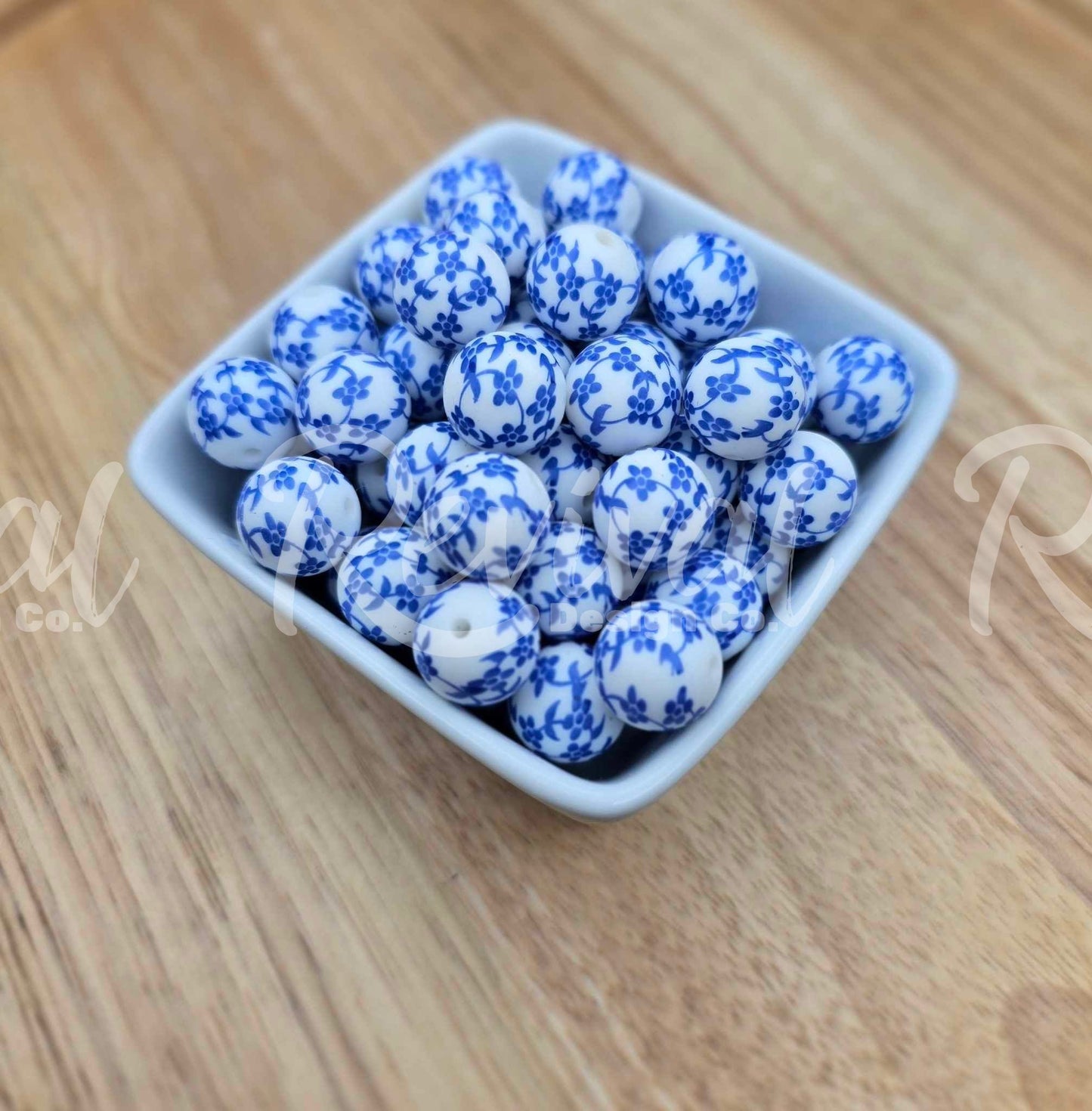 15mm Patterned Silicone Bead - Soci-a-TEA