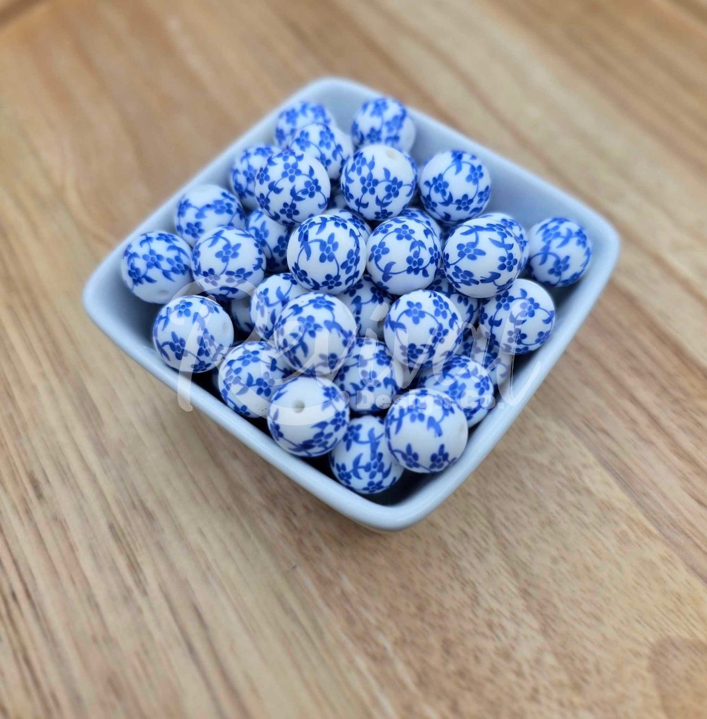 15mm Patterned Silicone Bead - Soci-a-TEA