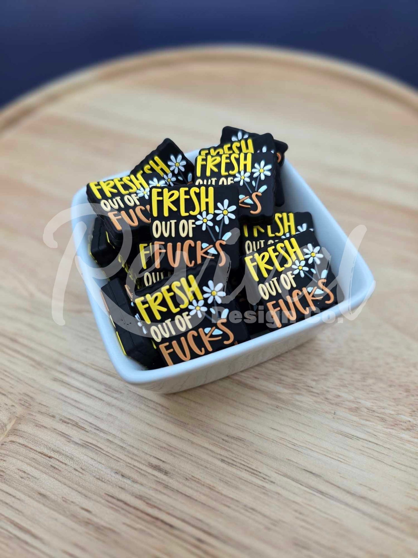 Fresh Out Of Fucks - Silicone Focal Bead