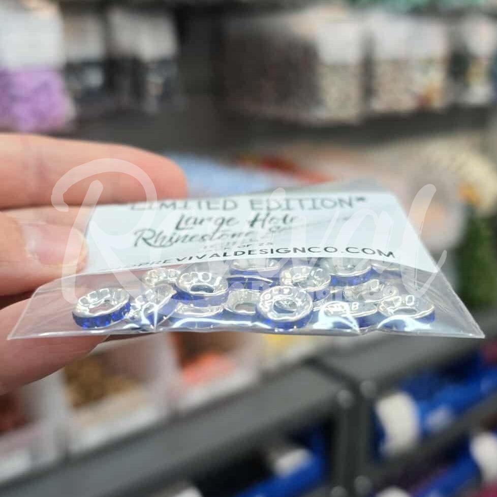 Icicle - LARGE HOLE Rhinestone Spacer Pack