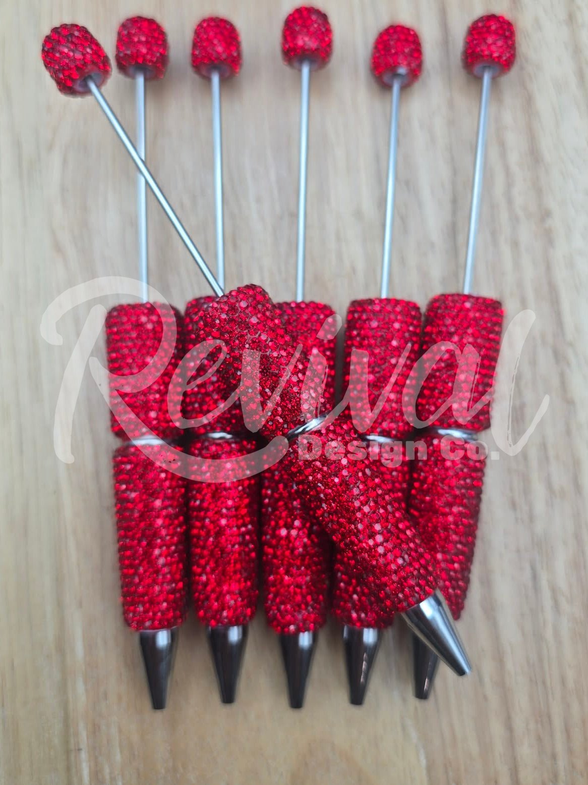 Rhinestone Beadable Pen - Scarlet
