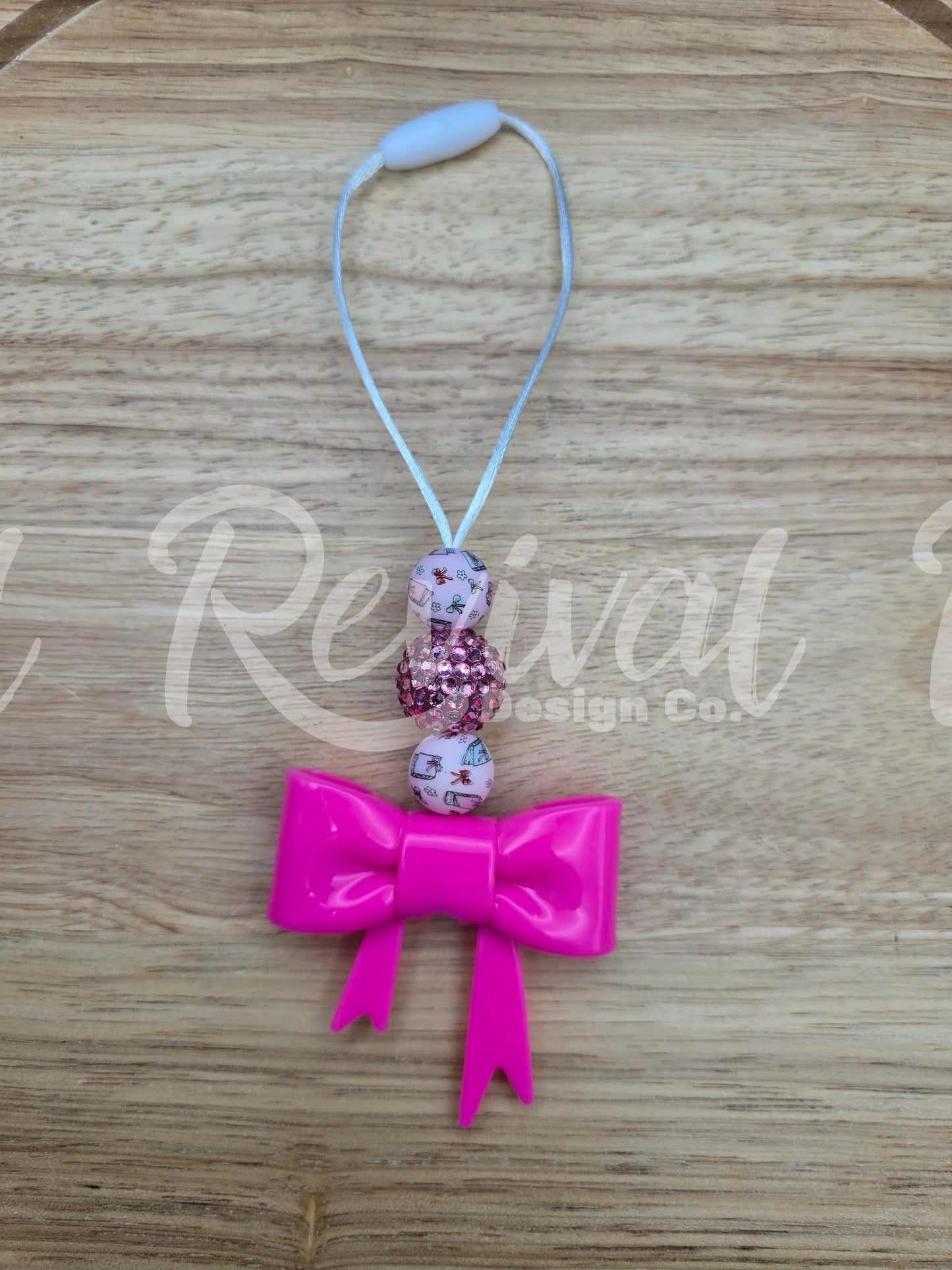 On Wednesdays - Bow Car Charm (Ready-To-Ship)