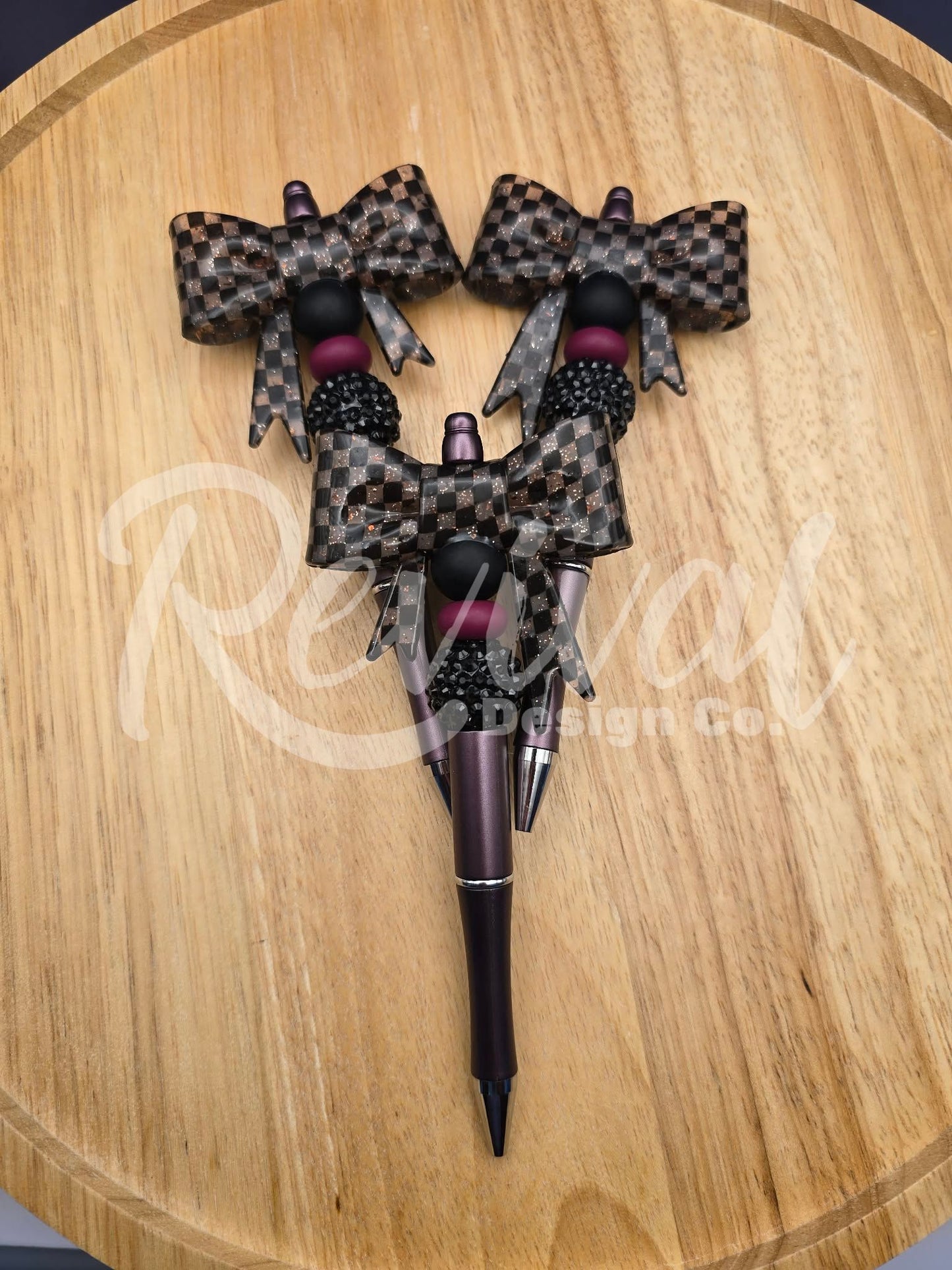 Moody Maroon - Silicone Beaded Pen (Ready-To-Ship)