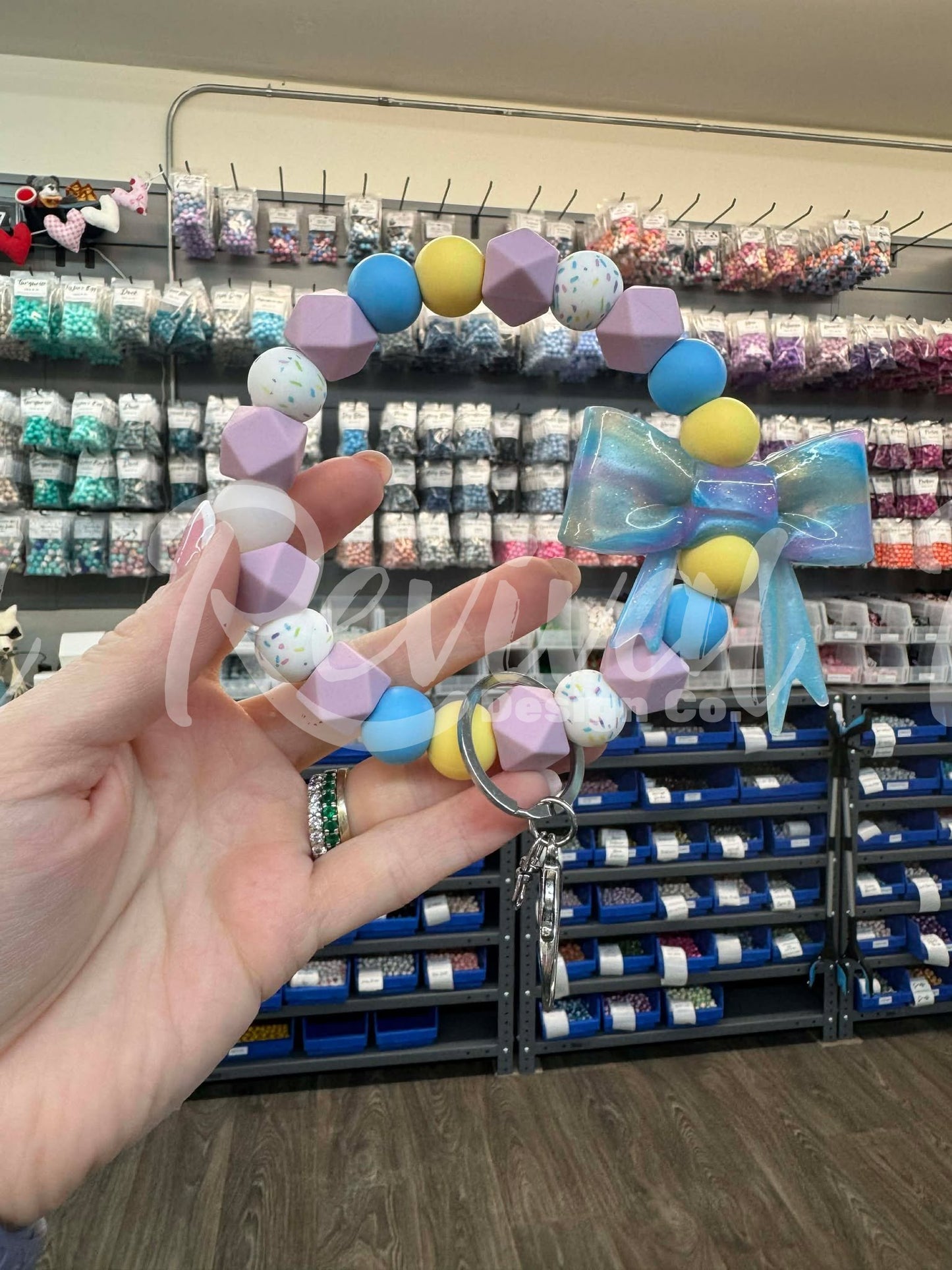 Jelly Cupcake - Silicone Beaded Keyring (Ready-To-Ship)