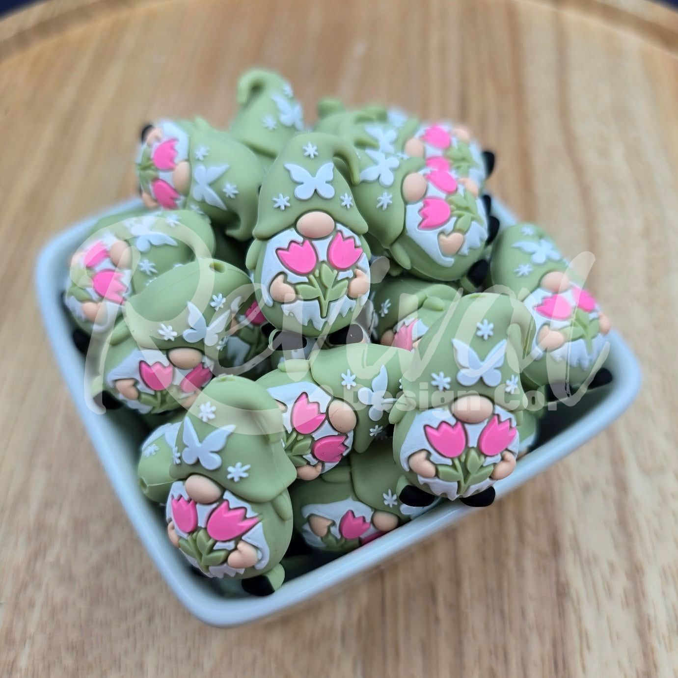 3D Tulip Gnome - Silicone Focal Bead