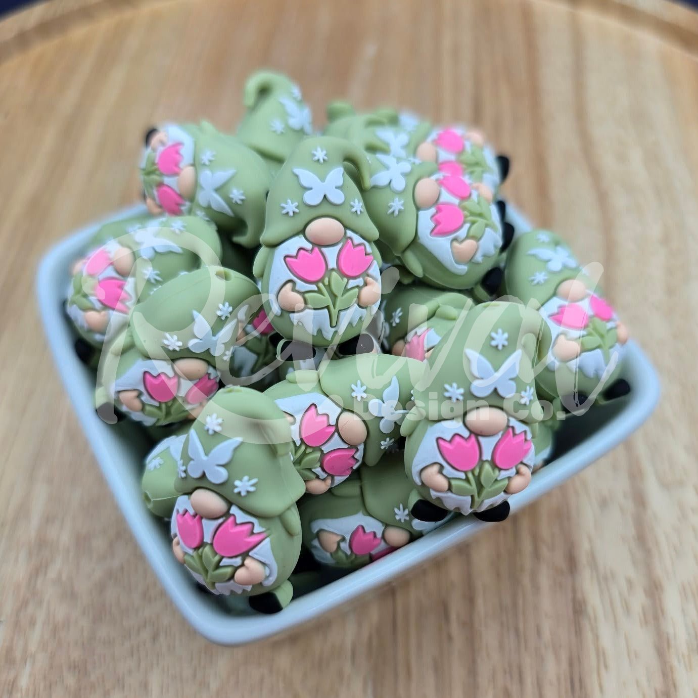 3D Tulip Gnome - Silicone Focal Bead