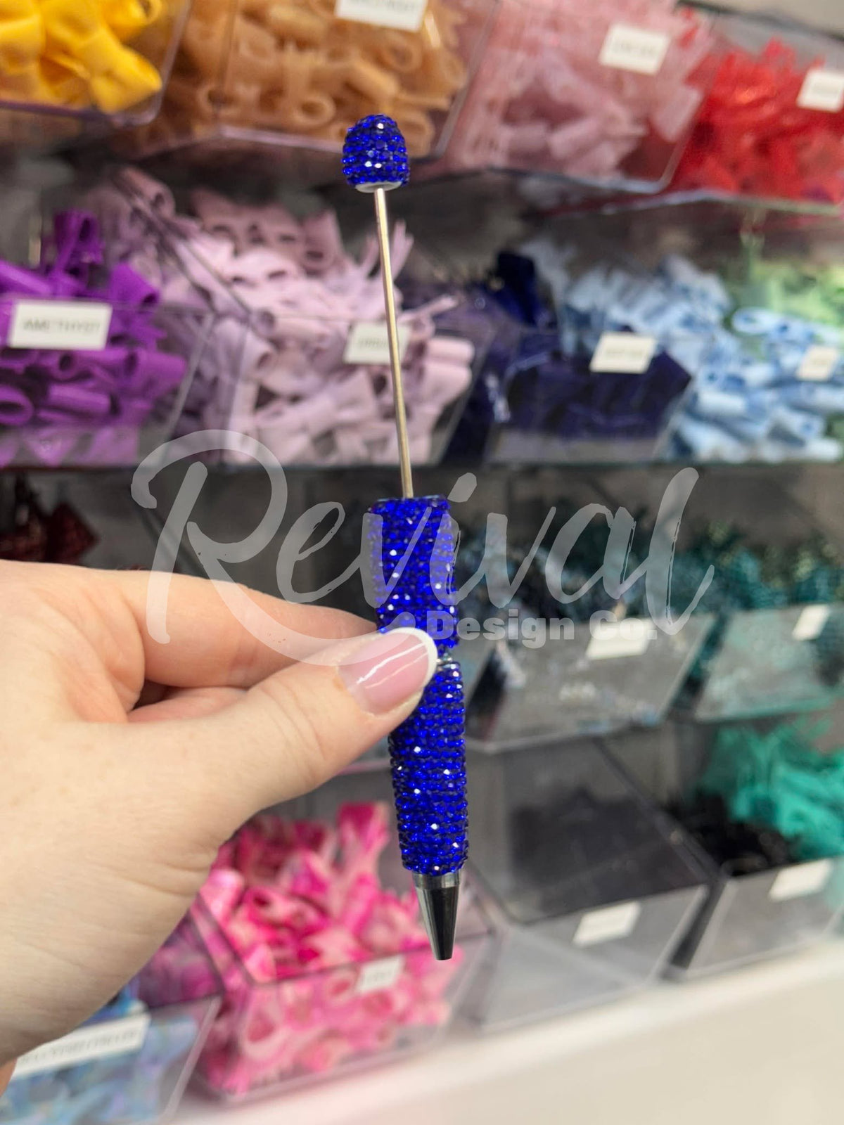 Rhinestone Beadable Pen - Revival Blue