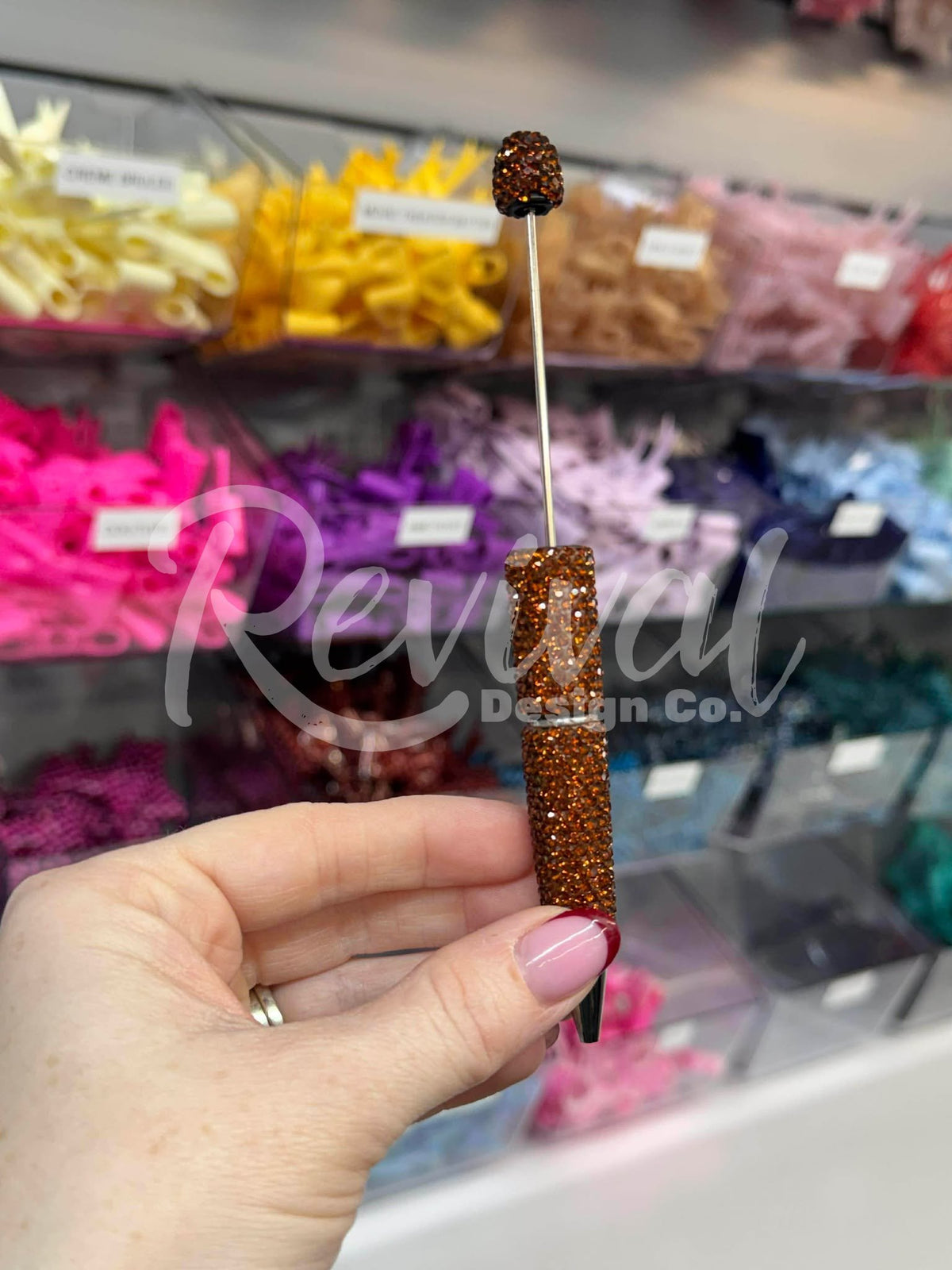 Rhinestone Beadable Pen - Acorn