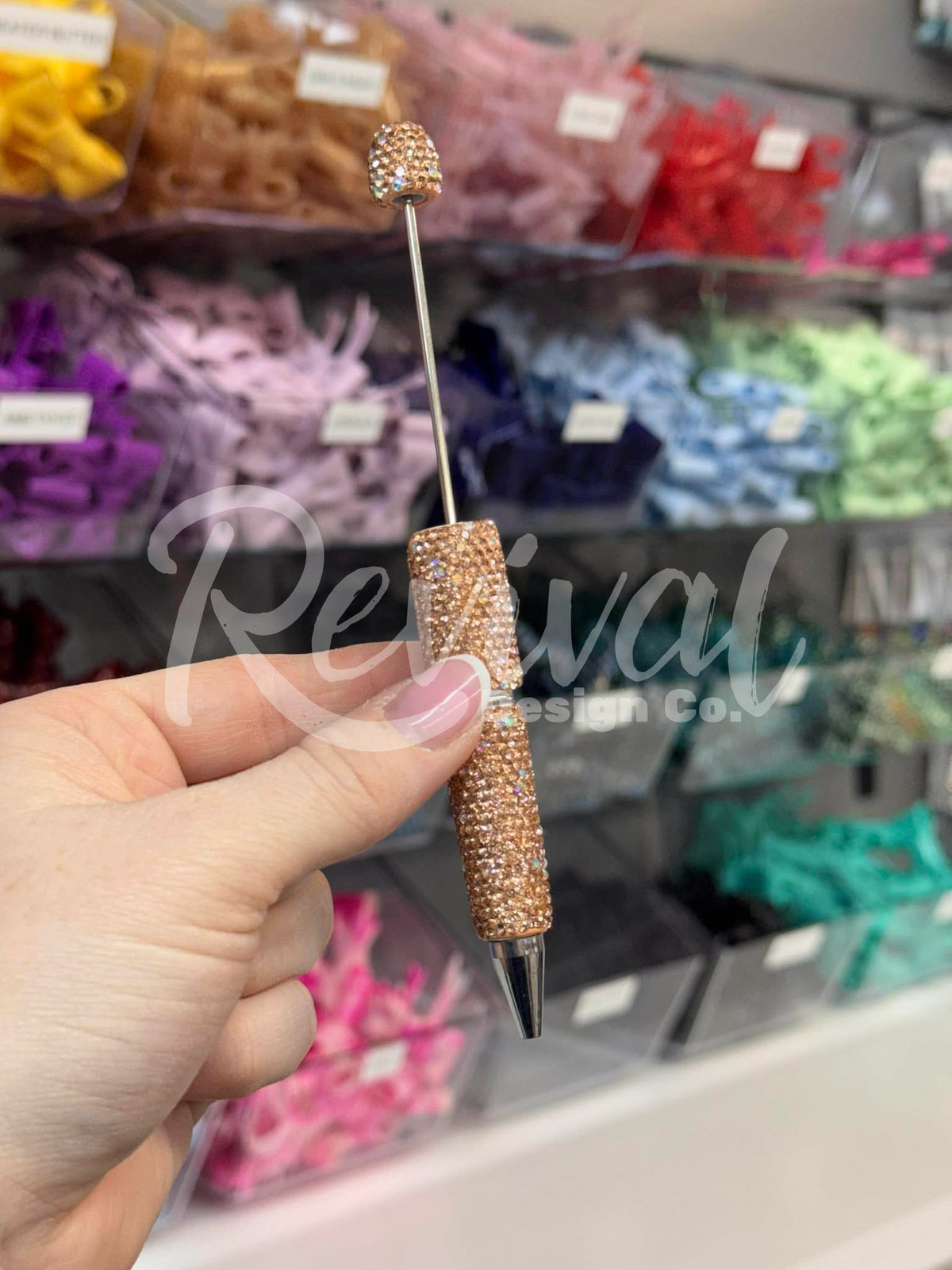 Rhinestone Beadable Pen - Poppin' Bottles