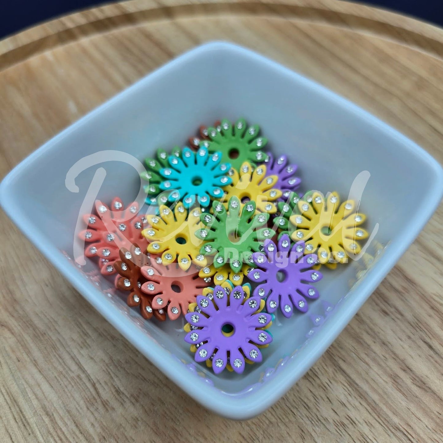 23mm Acrylic Daisy Spacers (Pack of 25)