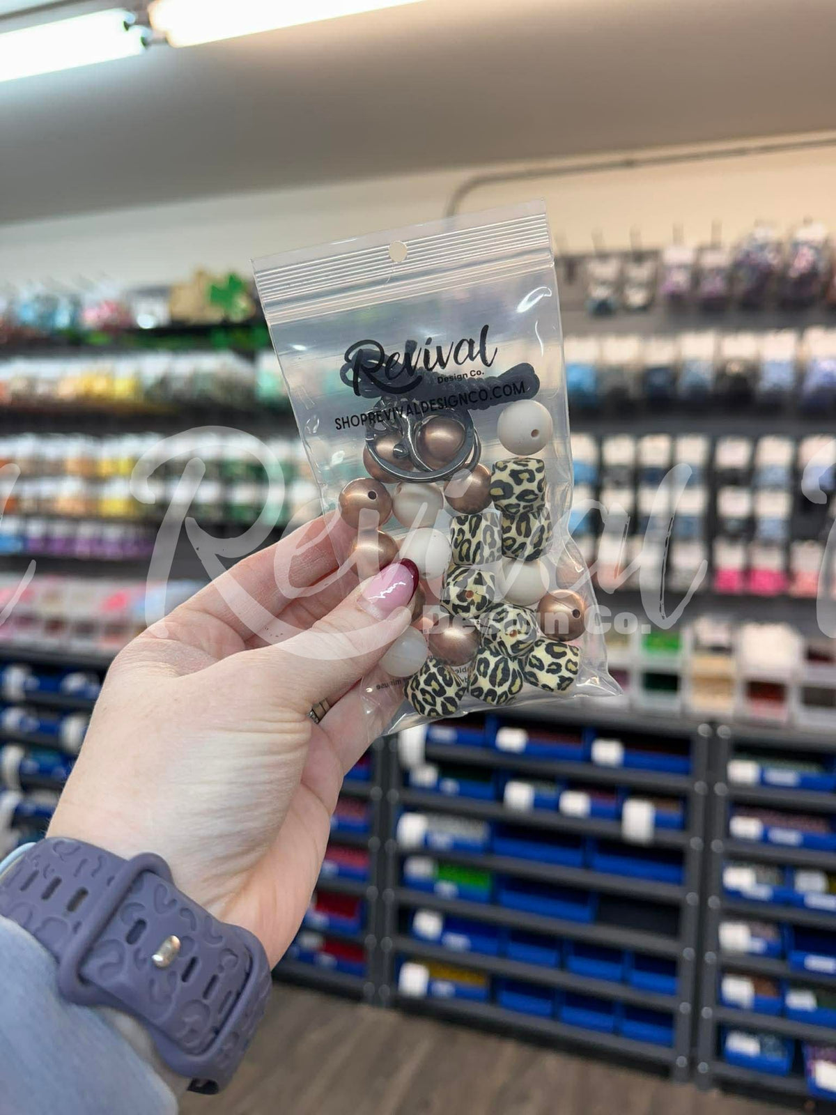 Mini DIY Wristlet Kit - Lazy Leopard