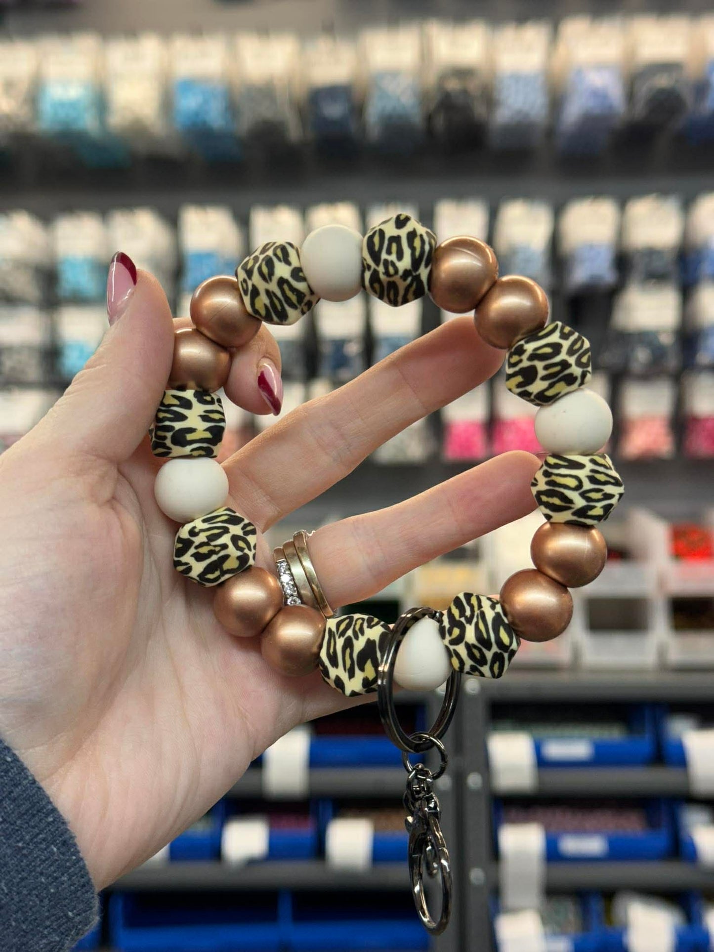 Mini DIY Wristlet Kit - Lazy Leopard