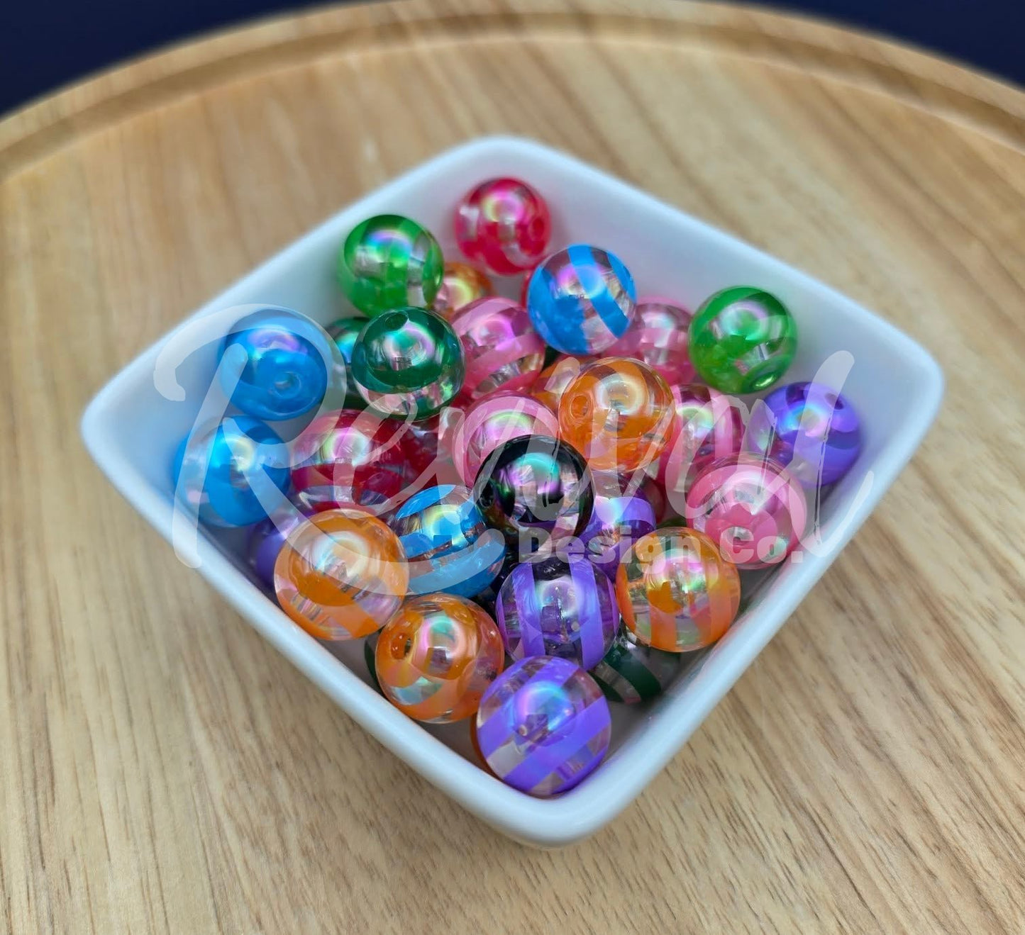 16mm Acrylic Beads - Circus Confetti (Pack of 15)
