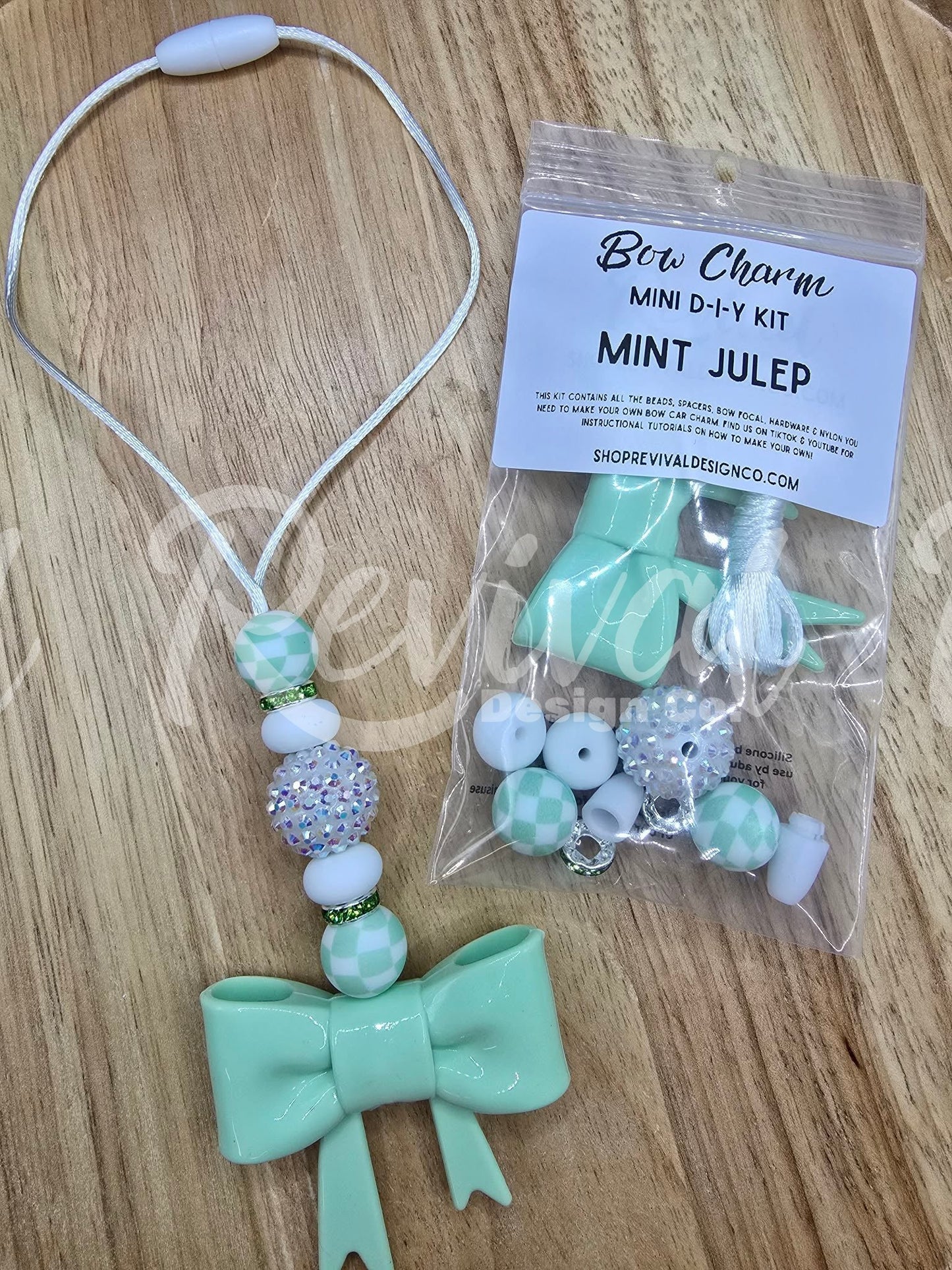 Mini Bow Charm DIY Kit - Mint Julep