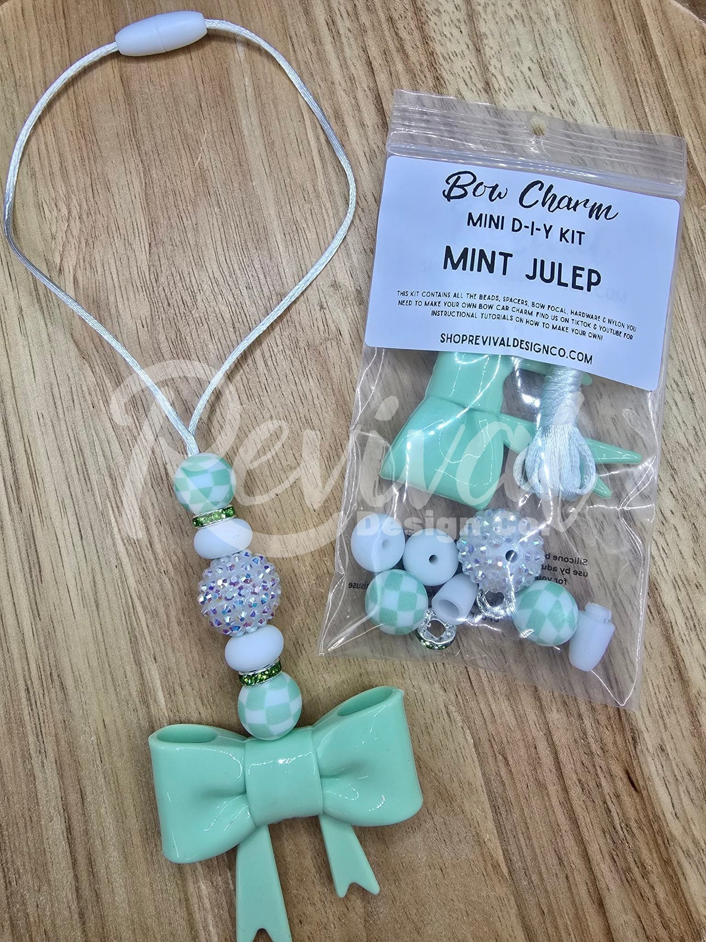 **DISCONTIUING** Mini Bow Charm DIY Kit - Mint Julep