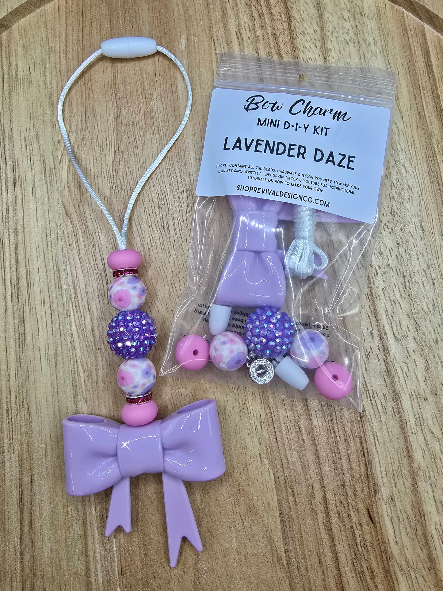 Mini Bow Charm DIY Kit - Lavender Daze