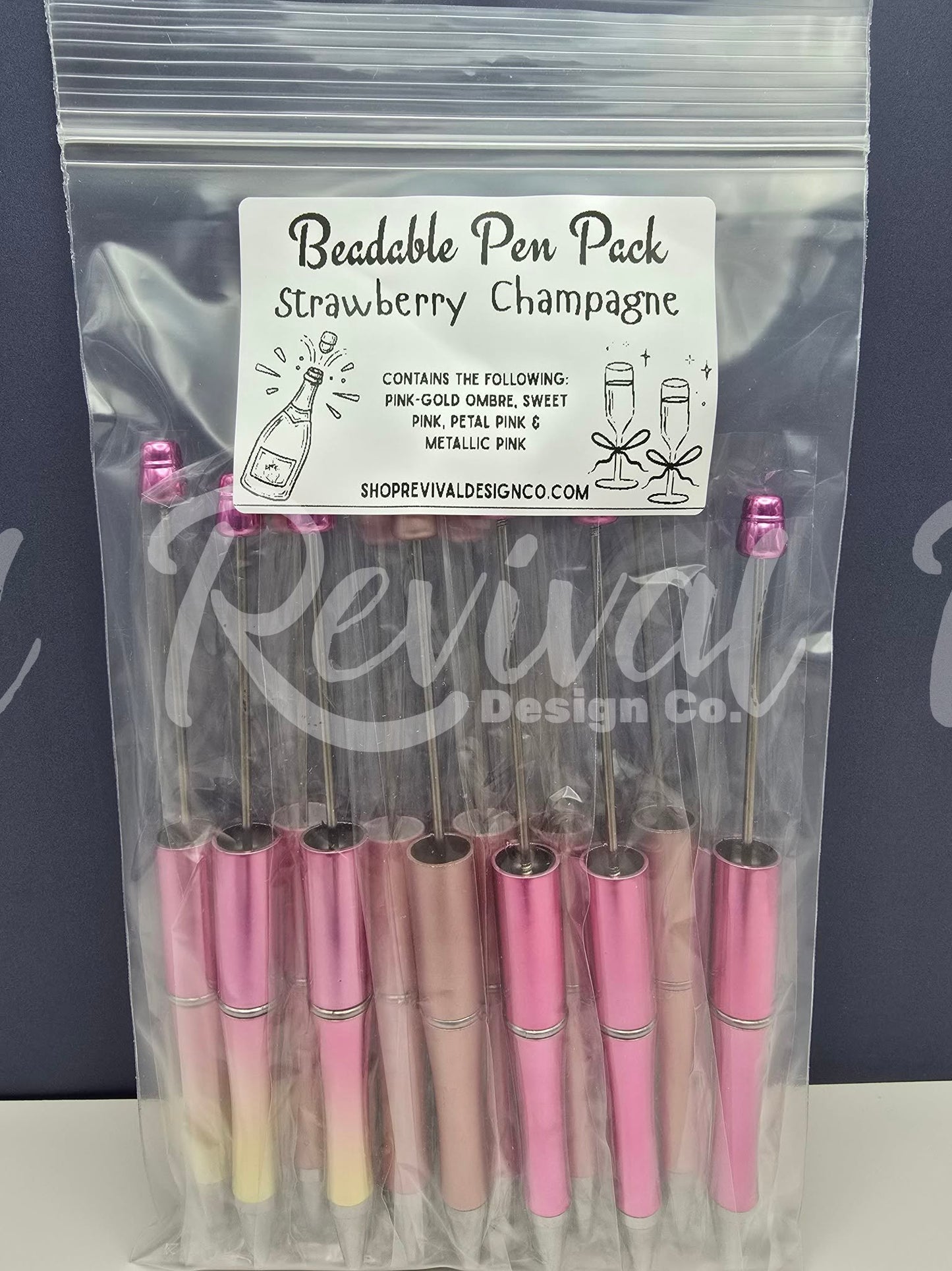 Dozen Pen Pack - Strawberry Champagne