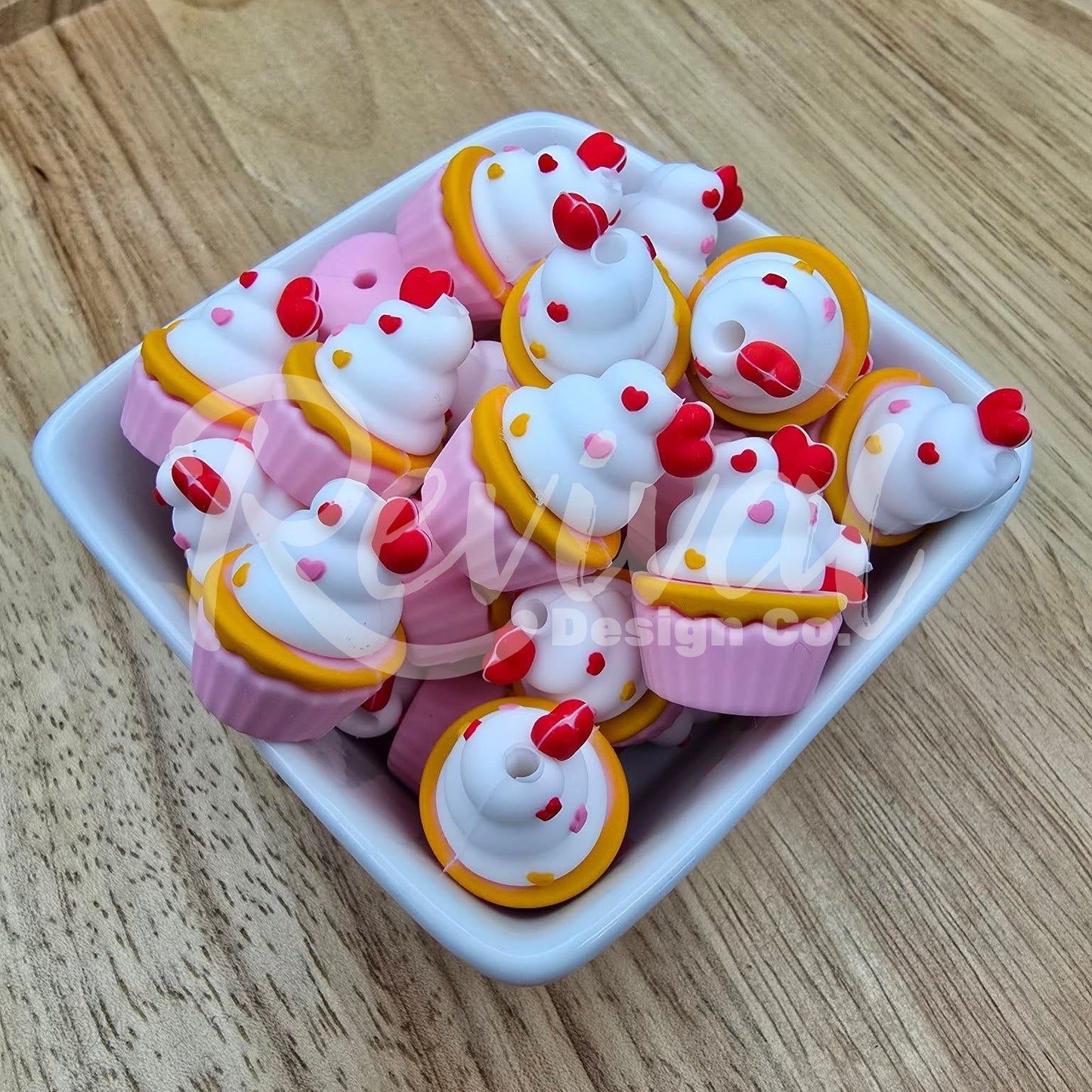 3D Cupcake - Silicone Focal Bead