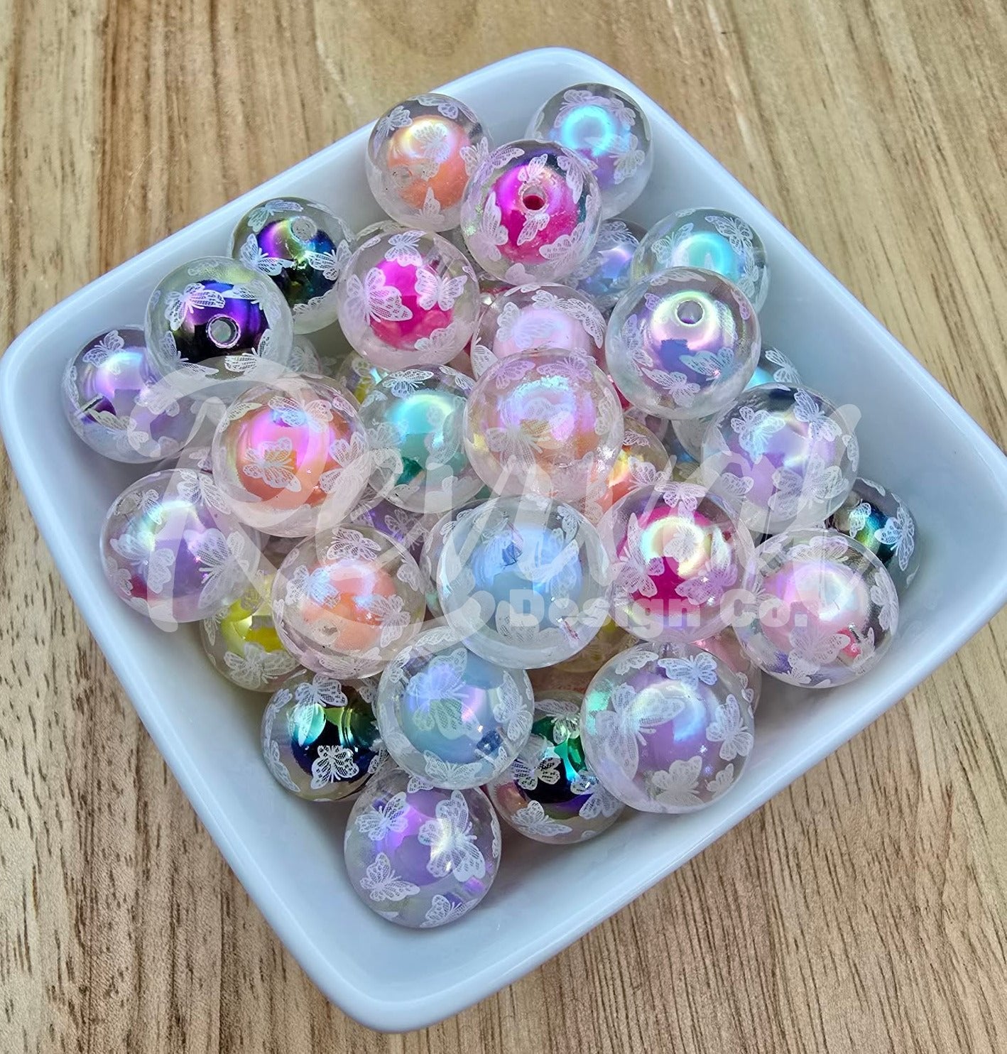 16mm Acrylic Beads- Butterfly (Pack of 15)