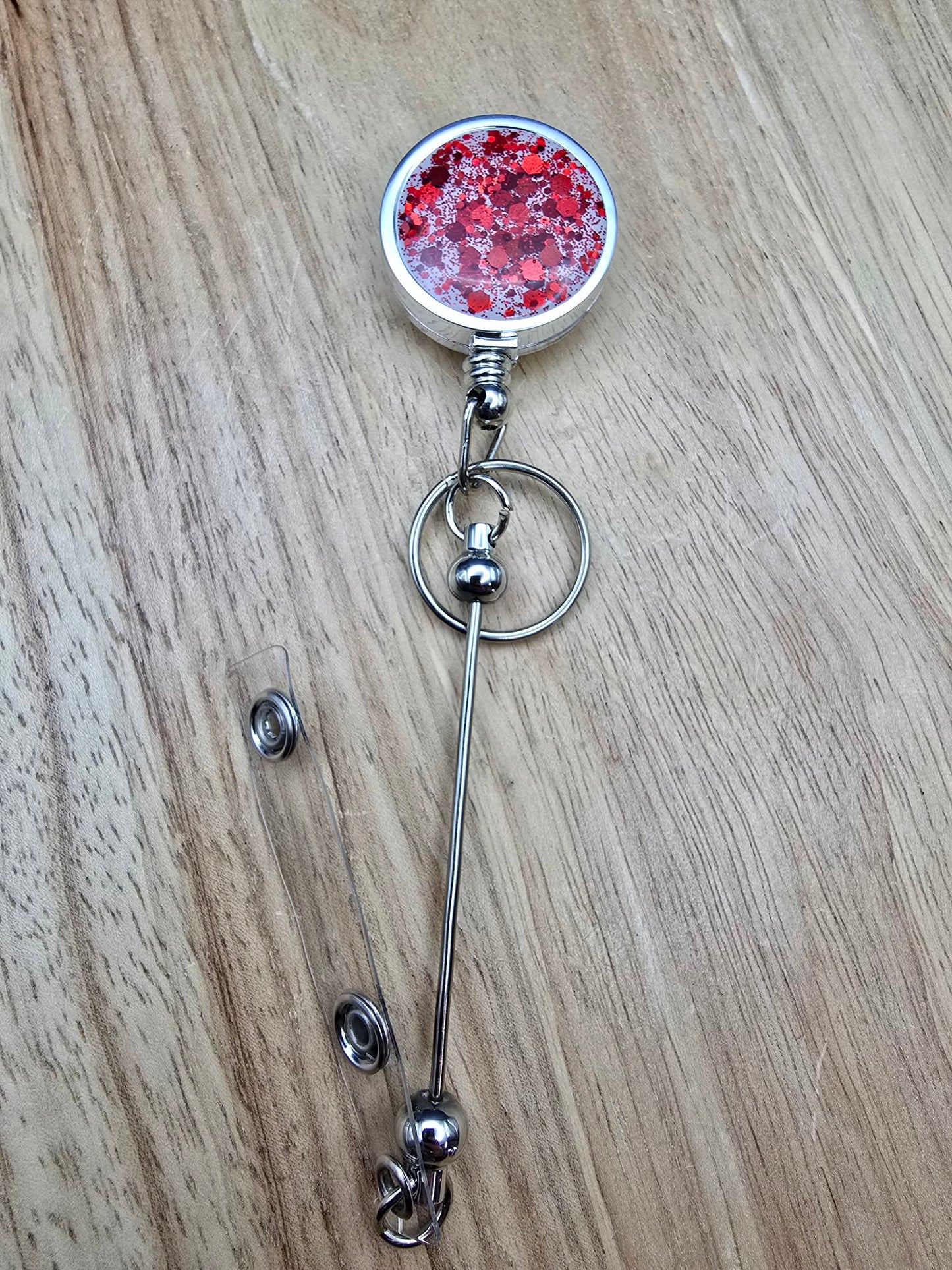 Ruby - Glitter Bar Badge Reel