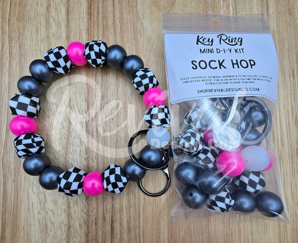 Mini DIY Wristlet Kit - Sock Hop