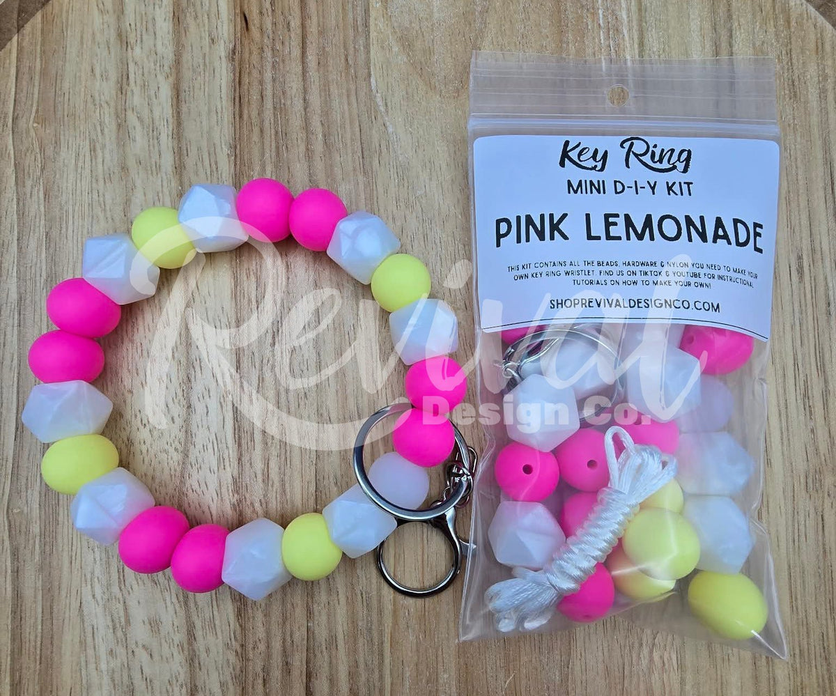 **DISCONTINUING** Mini DIY Wristlet Kit - Pink Lemonade