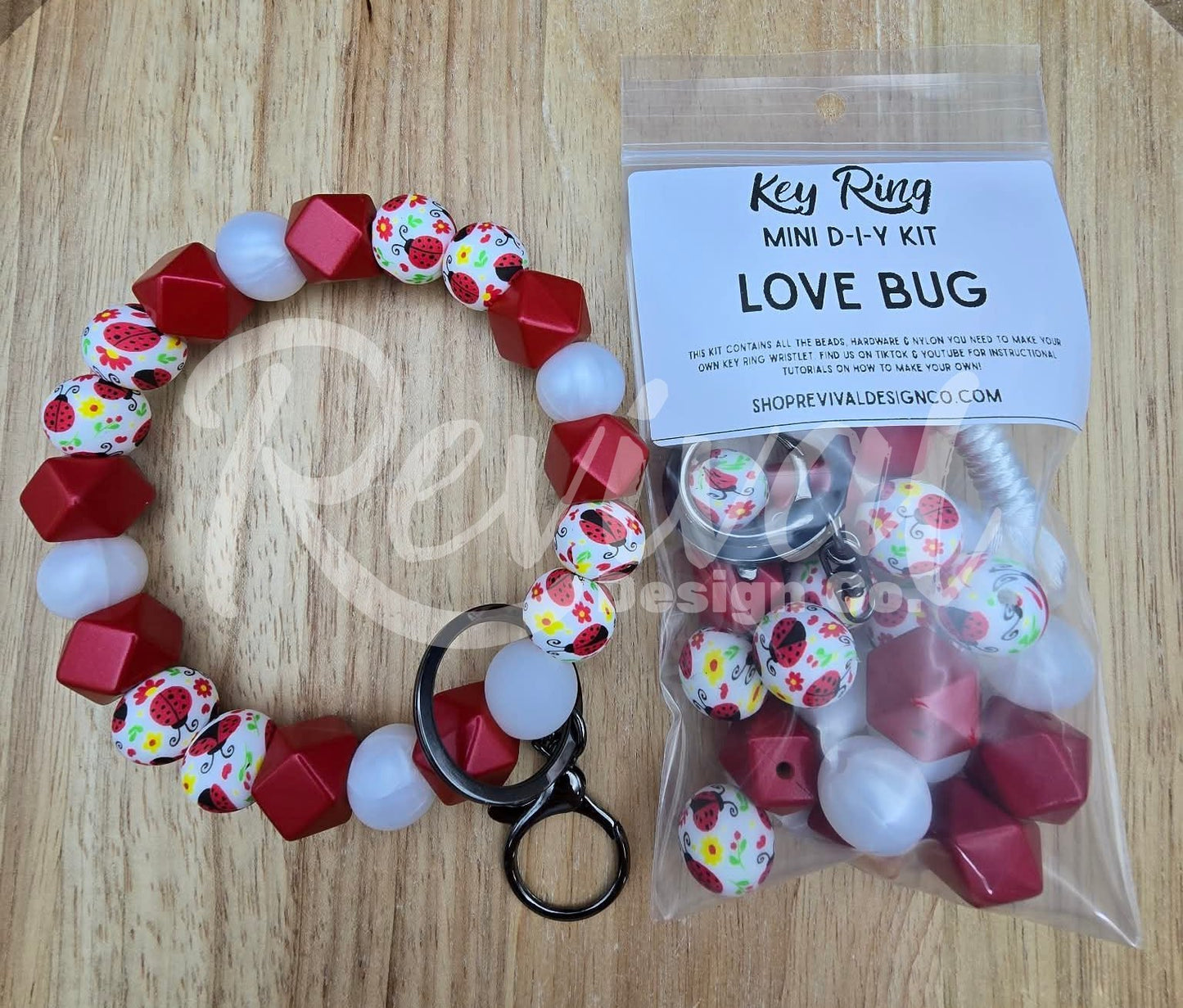 Mini DIY Wristlet Kit - Love Bug