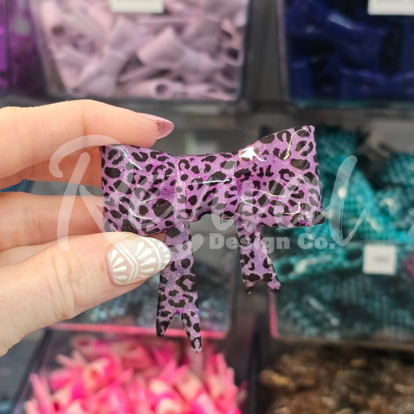 Violet Catwalk - Silicone Bow Focal/Straw Topper