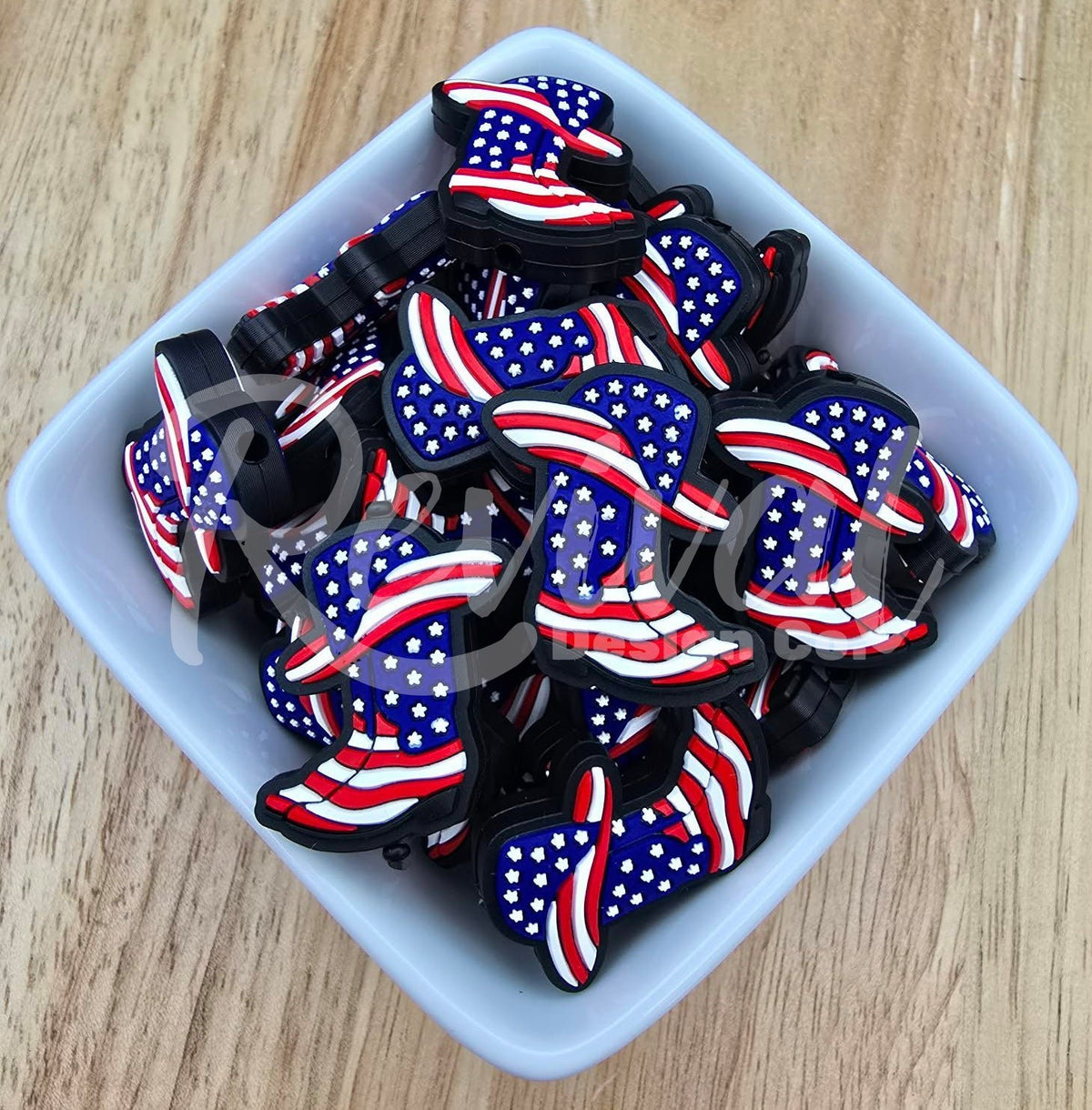 American Boot - Silicone Focal Bead