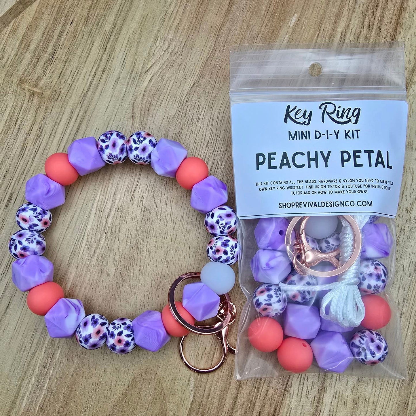 Mini DIY Wristlet Kit - Peachy Petal
