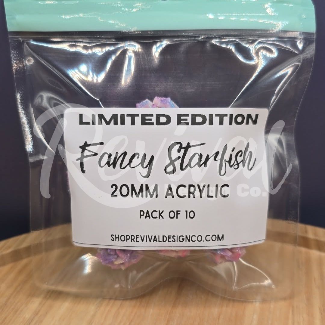 Fancy Starfish - 20mm Acrylic (Pack of 10)