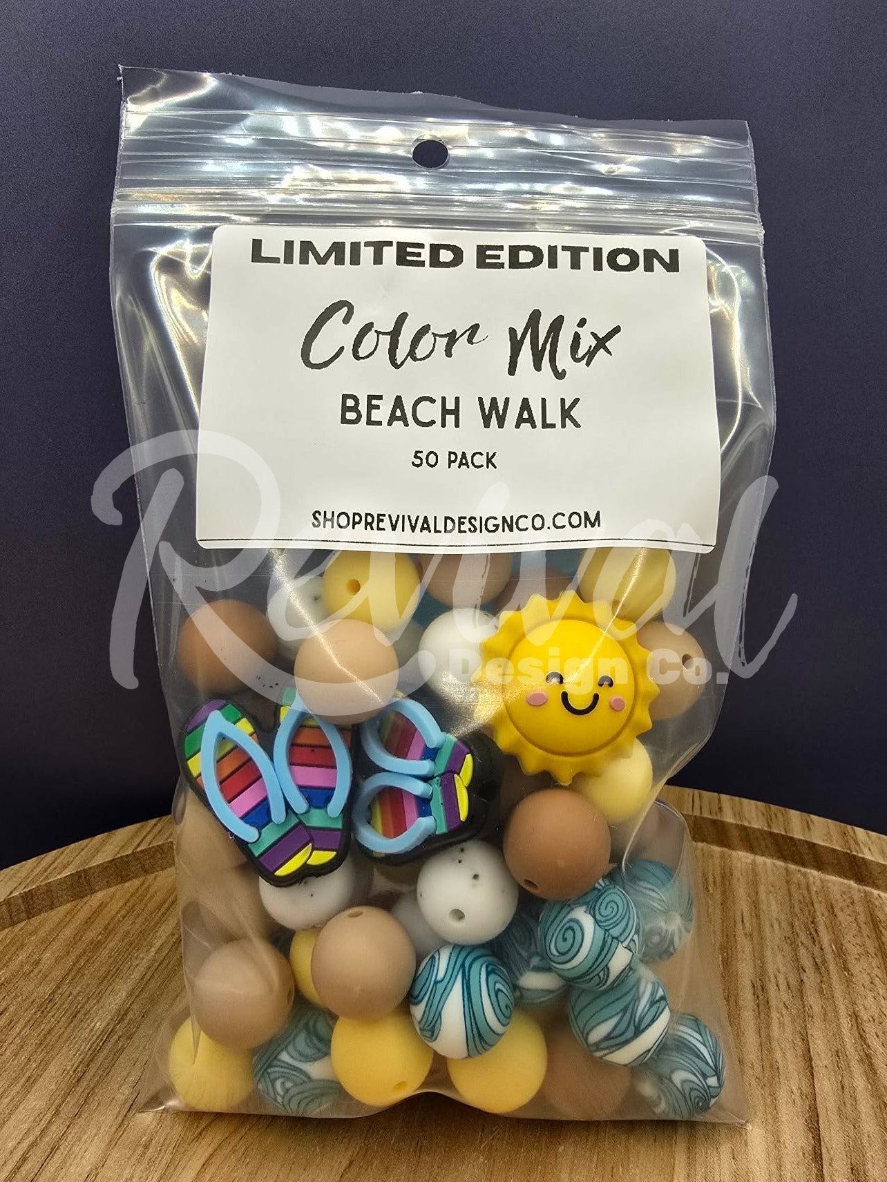 Beach Walk Color Mix - 15mm Silicone Beads - 50 Pack