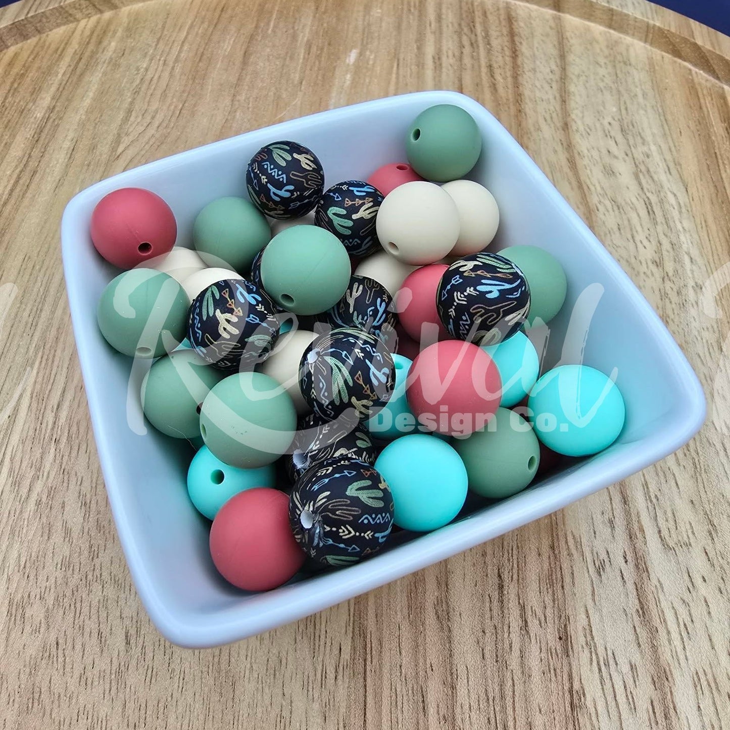 Wild West Color Mix - 15mm Silicone Beads - 50 Pack
