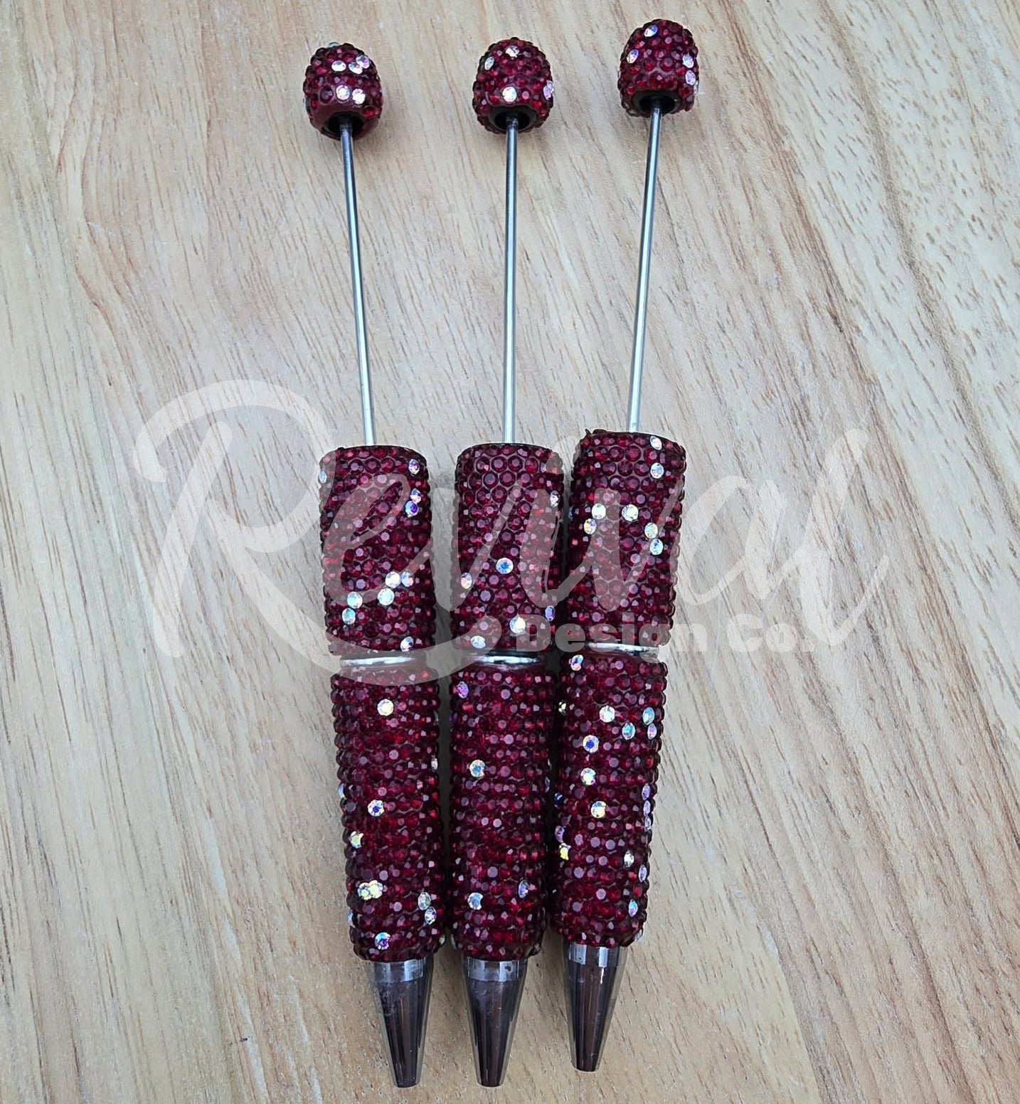 Rhinestone Beadable Pen - Mulled Wine
