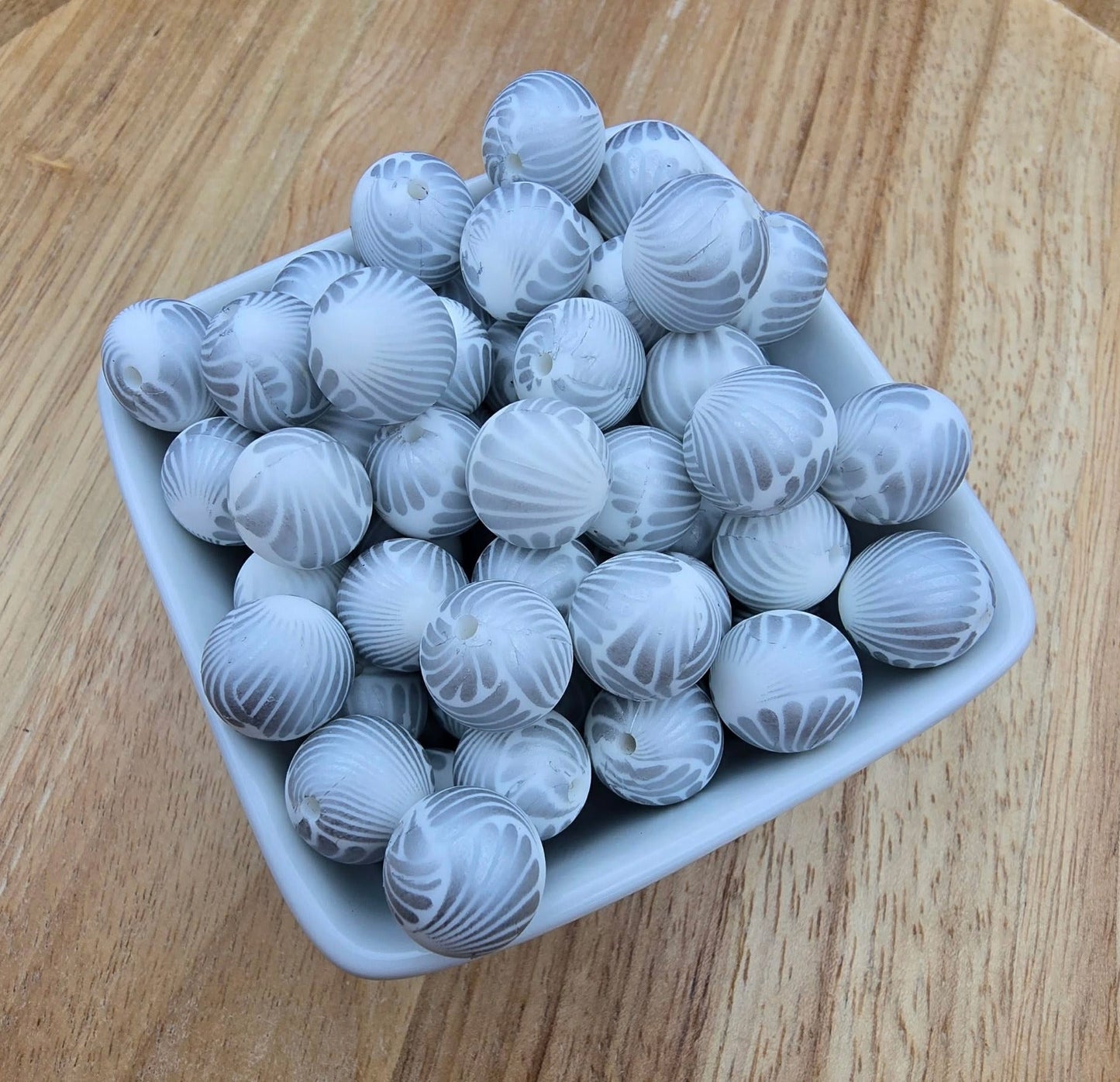 15mm Patterned Silicone Bead - Aphrodite