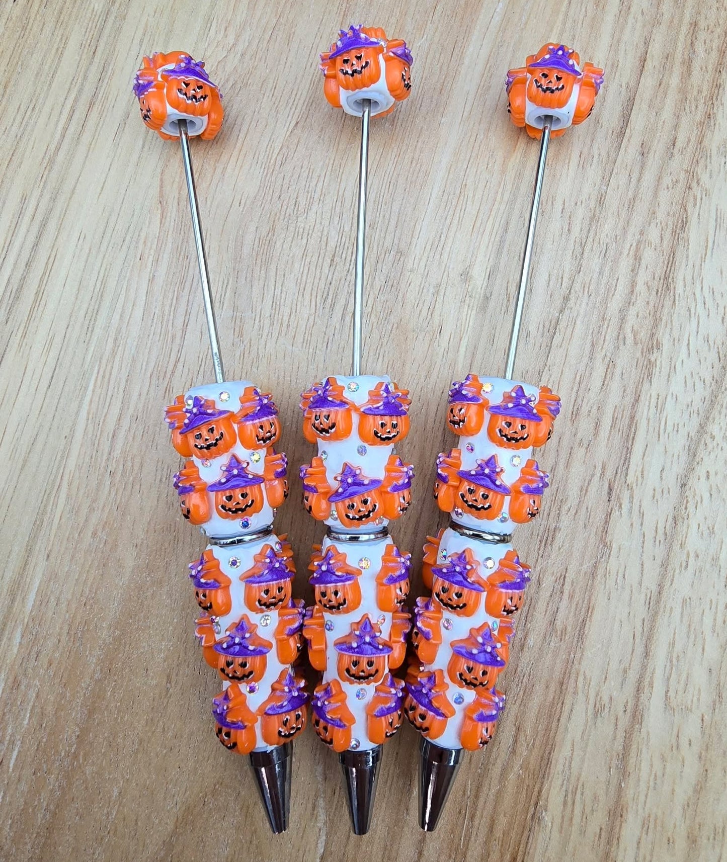 Rhinestone Beadable Pen - Pumpkin Party