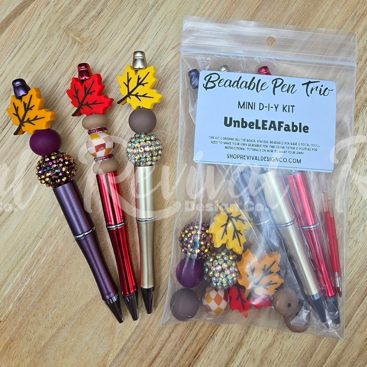 Mini Beadable Pen Trio DIY Kit - UnbeLEAFable