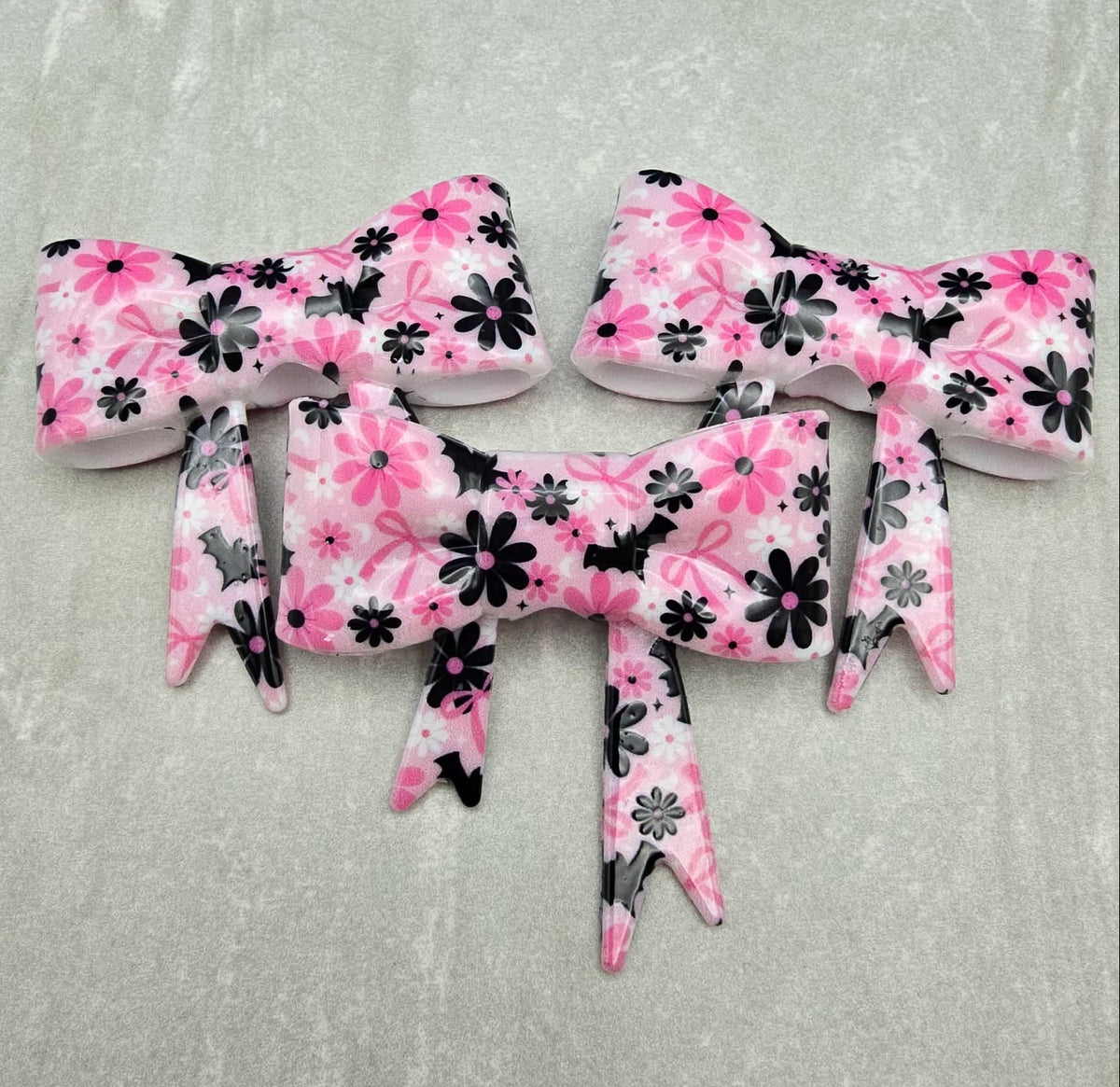 Bats & Bows - Silicone Bow Focal/Straw Topper