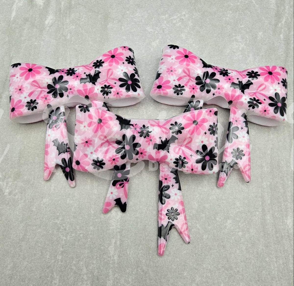 Bats & Bows - Silicone Bow Focal/Straw Topper